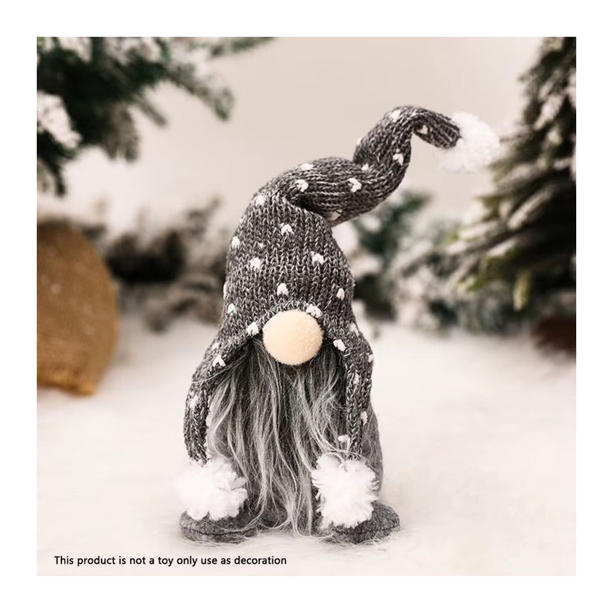 Set aus 5 Weihnachtsmann Bartpuppen aus Textil in Grün und Mehrfarbig zur Weihnachtsdekoration - Bild 2