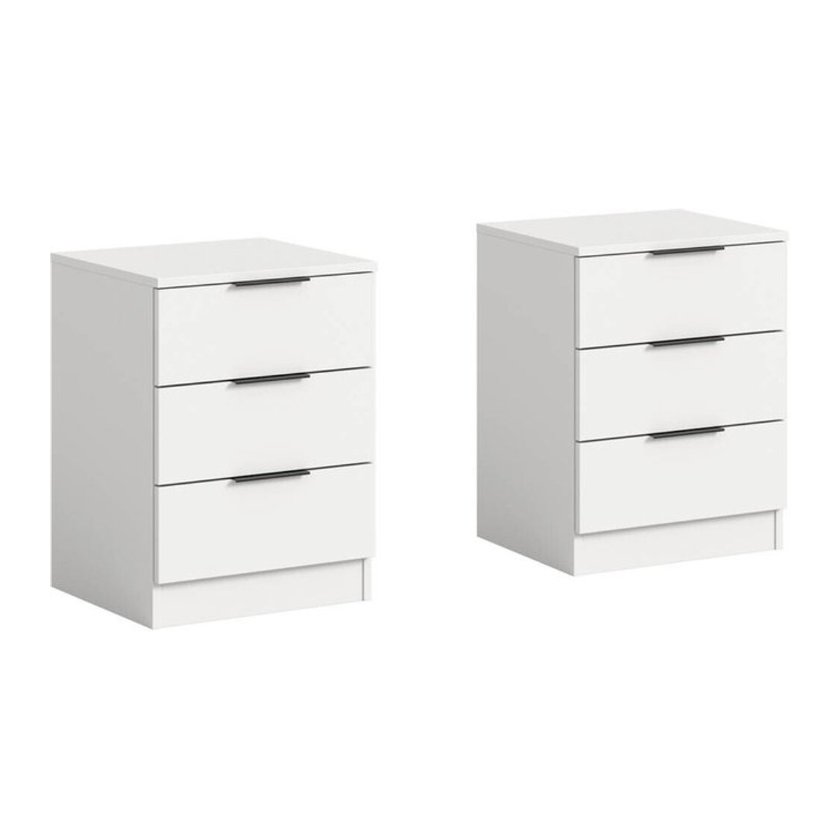 Set aus 6 modernen Nachtkonsolen KOPENHAGEN von xonox.home in Weiß, B/H/T: 45 x 60 x 40 cm - Bild 1