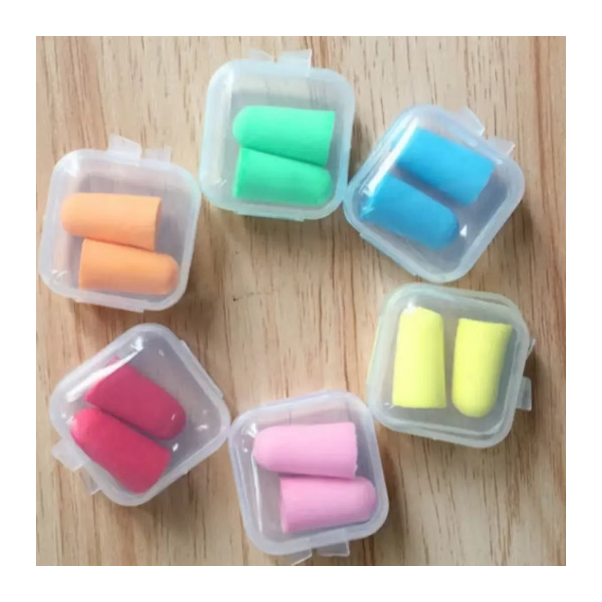 Set aus transparenten quadratischen Aufbewahrungsboxen mit faltbarem Deckel als Schmuck-Organizer und Pillendose in Bunt und Minimalistisch - Bild 5