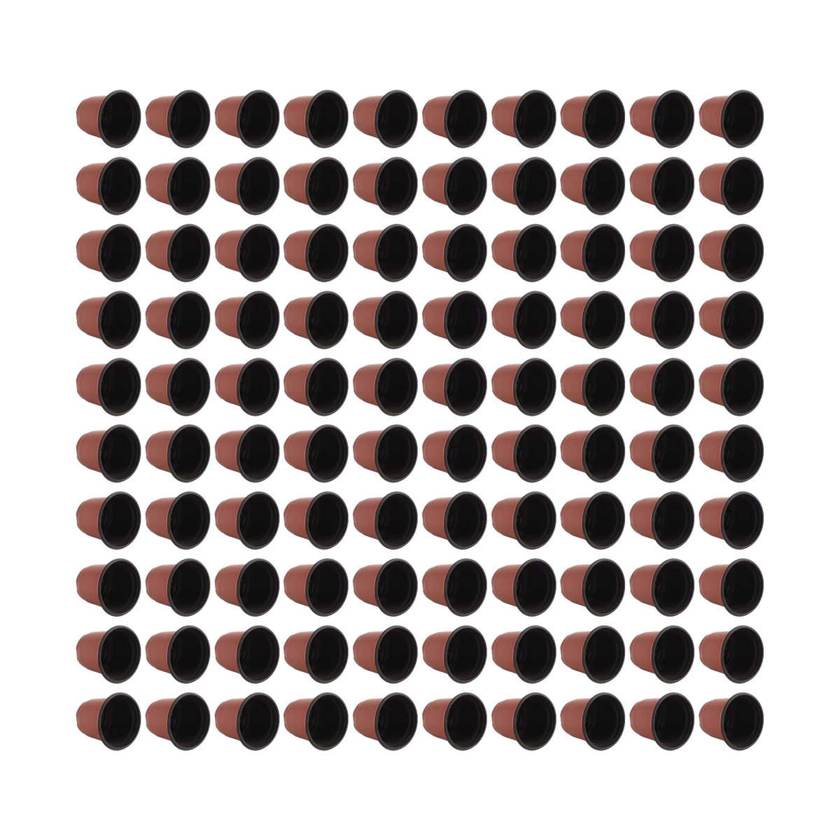 Set mit 100 runden Blumentöpfen aus flexiblem Kunststoff für den Innen- und Außenbereich - Bild 5