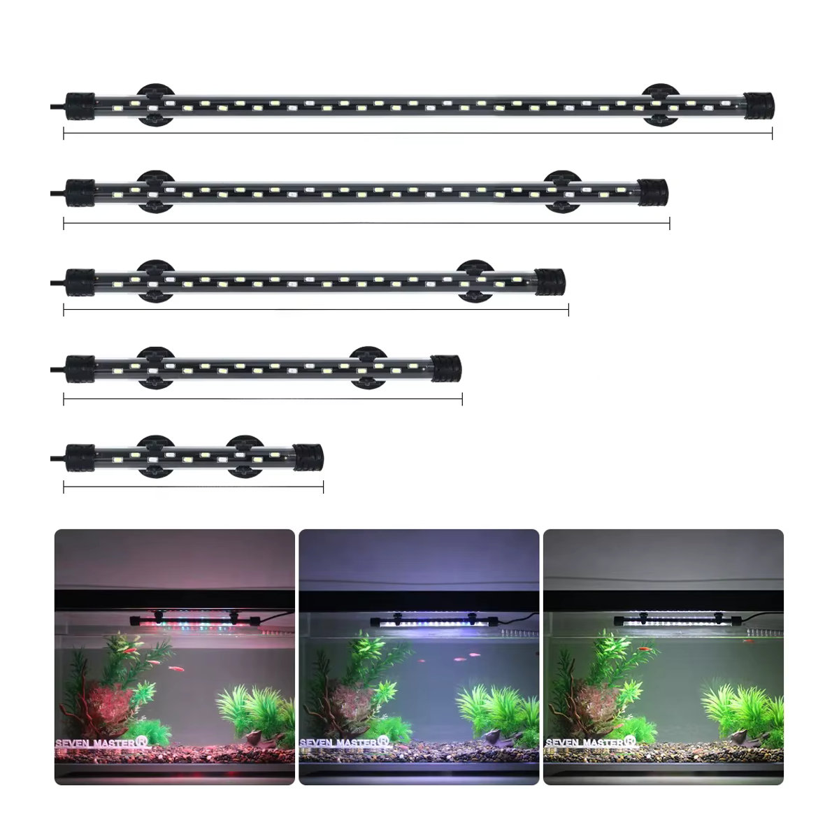 SEVEN MASTER LED Aquarium Beleuchtung für Pflanzenwachstum, wasserdicht, minimalistisches Design - Bild 6