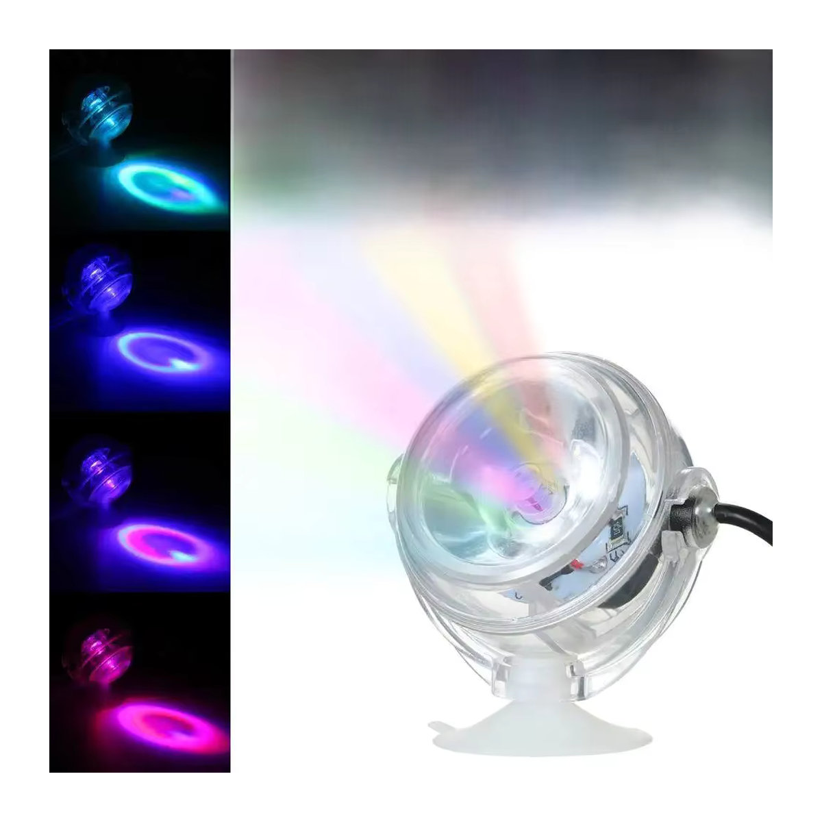 SEVEN MASTER LED Aquarium-Scheinwerfer mit USB-Anschluss und buntem Farbverlauf als Tauchlicht - Bild 4