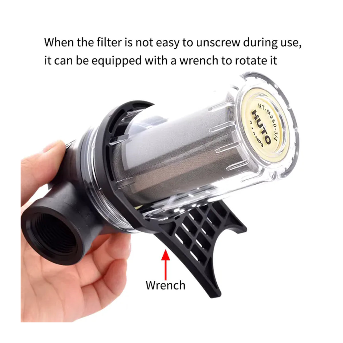 SgooHan Inline Mesh Sieb Filter für Garten und Teich in Schwarz mit 80/250 Mesh und 1/2 bis 1 Zoll Anschluss - Bild 4