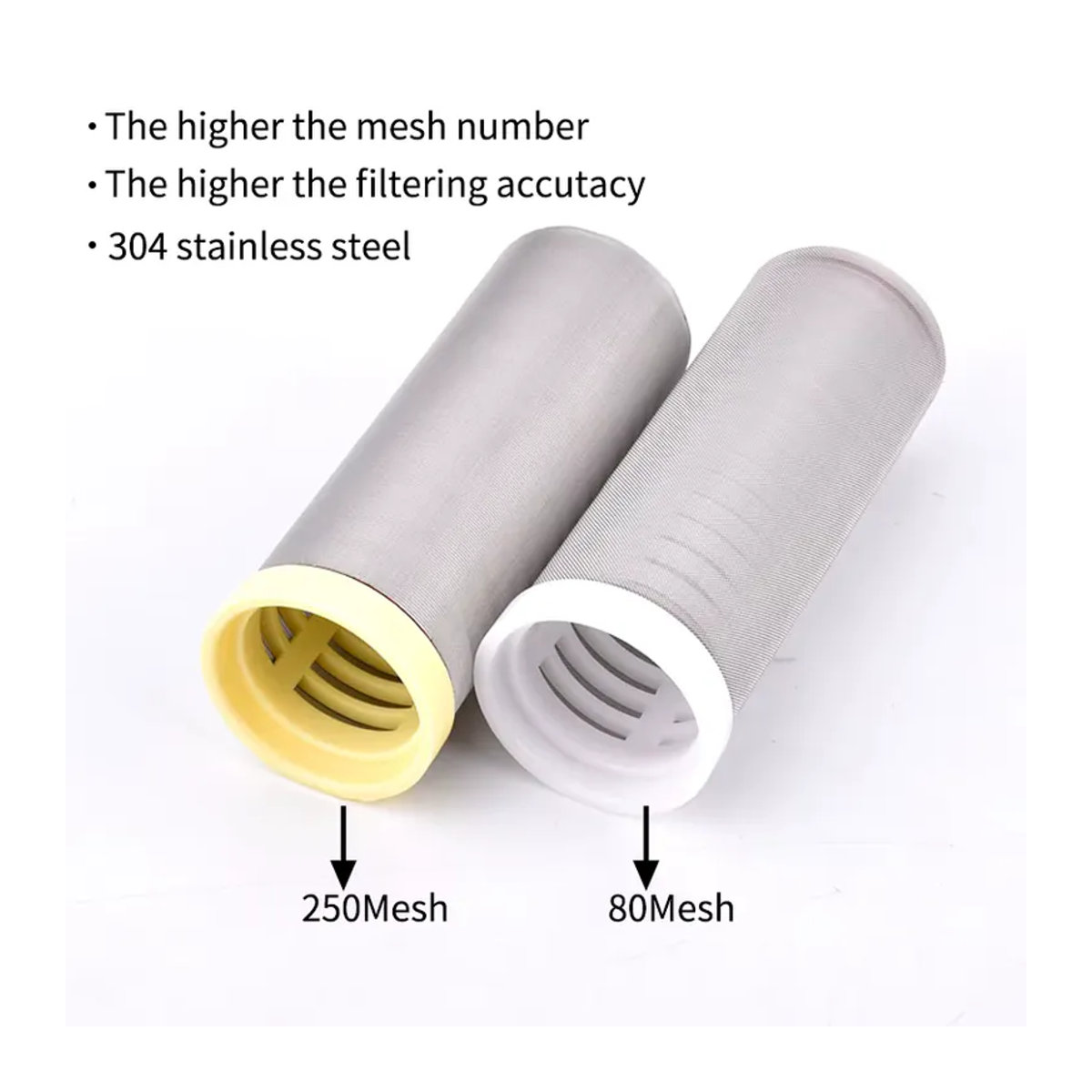 SgooHan Inline Mesh Sieb Filter für Garten und Teich in Schwarz mit 80/250 Mesh und 1/2 bis 1 Zoll Anschluss - Bild 5