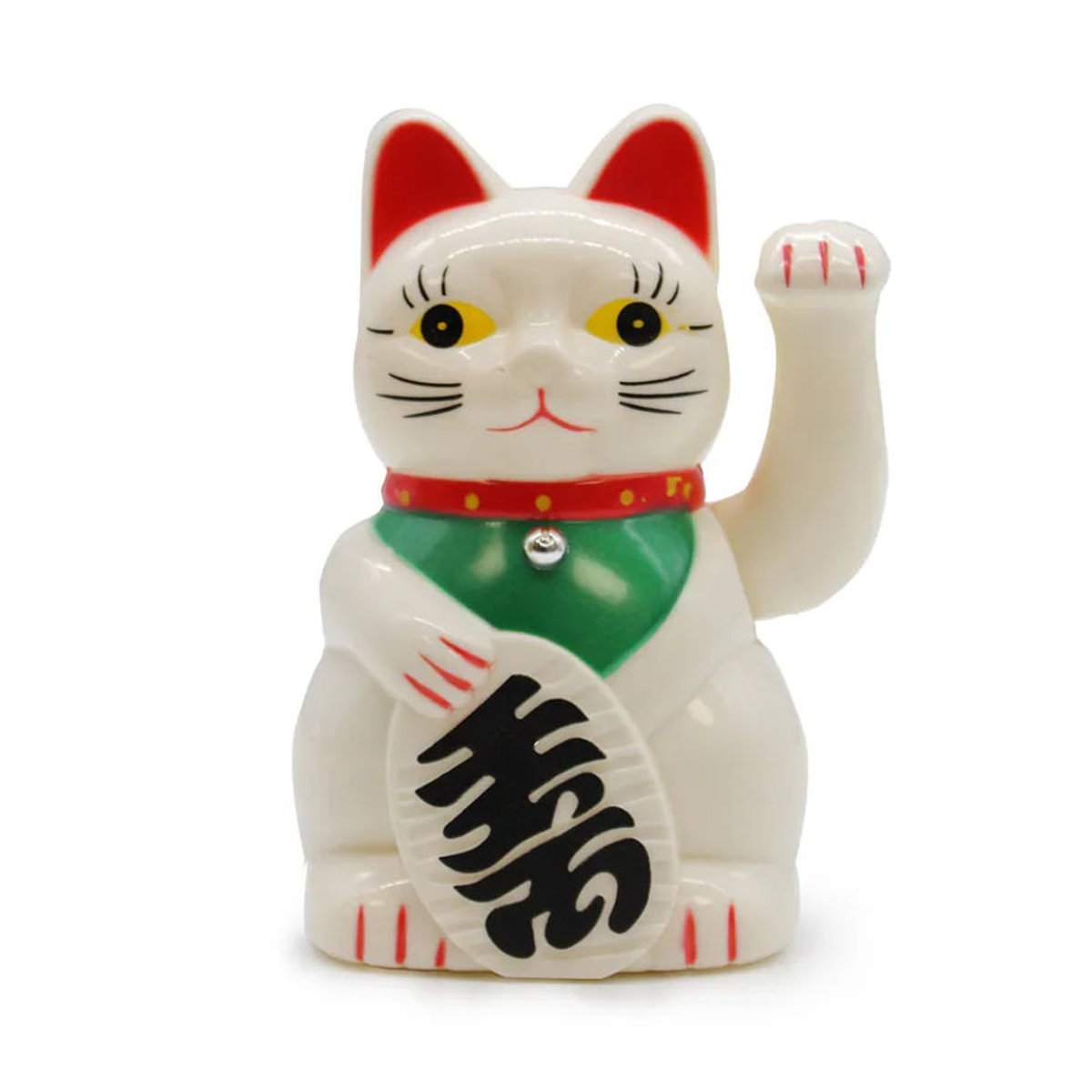 SHAMTAM Maneki Neko Glückskatze aus Keramik in Weiß, Höhe: 15 cm - Bild 2