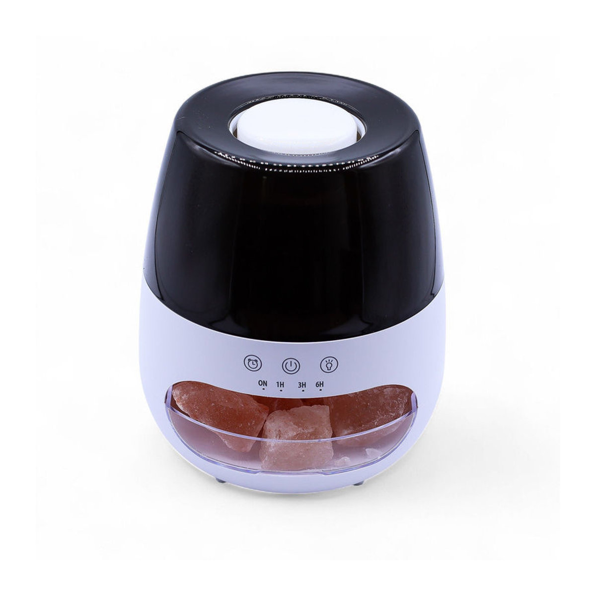 SHAMTAM USB Himalaya-Salz Ultraschall Aroma Diffusor mit Flammen-Effekt in Schwarz, Weiß oder Rosa - Bild 2