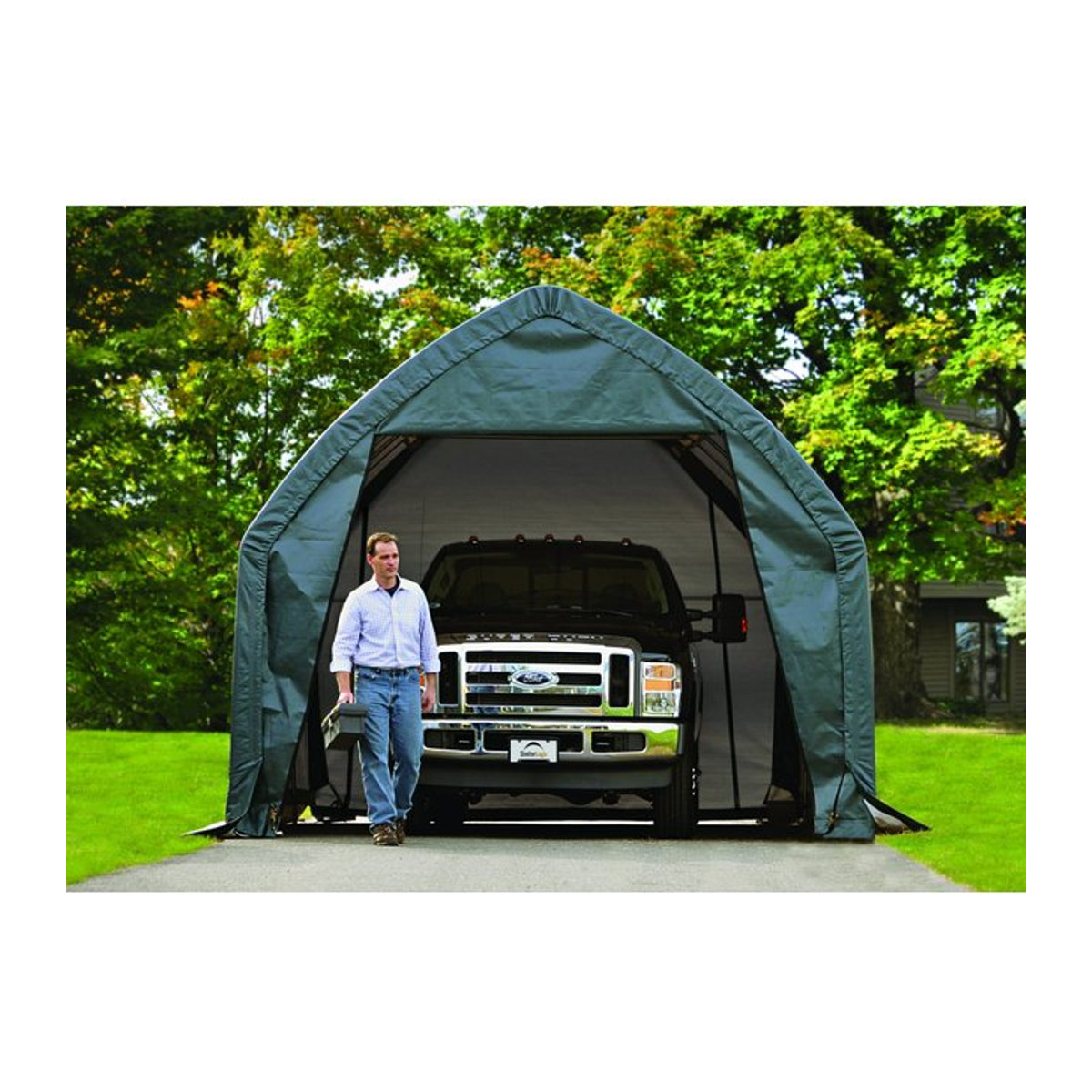 Shelter Logic Foliengarage Weidezelt In-A-Box, grün, B/T: 390 x 610 cm - Bild 1