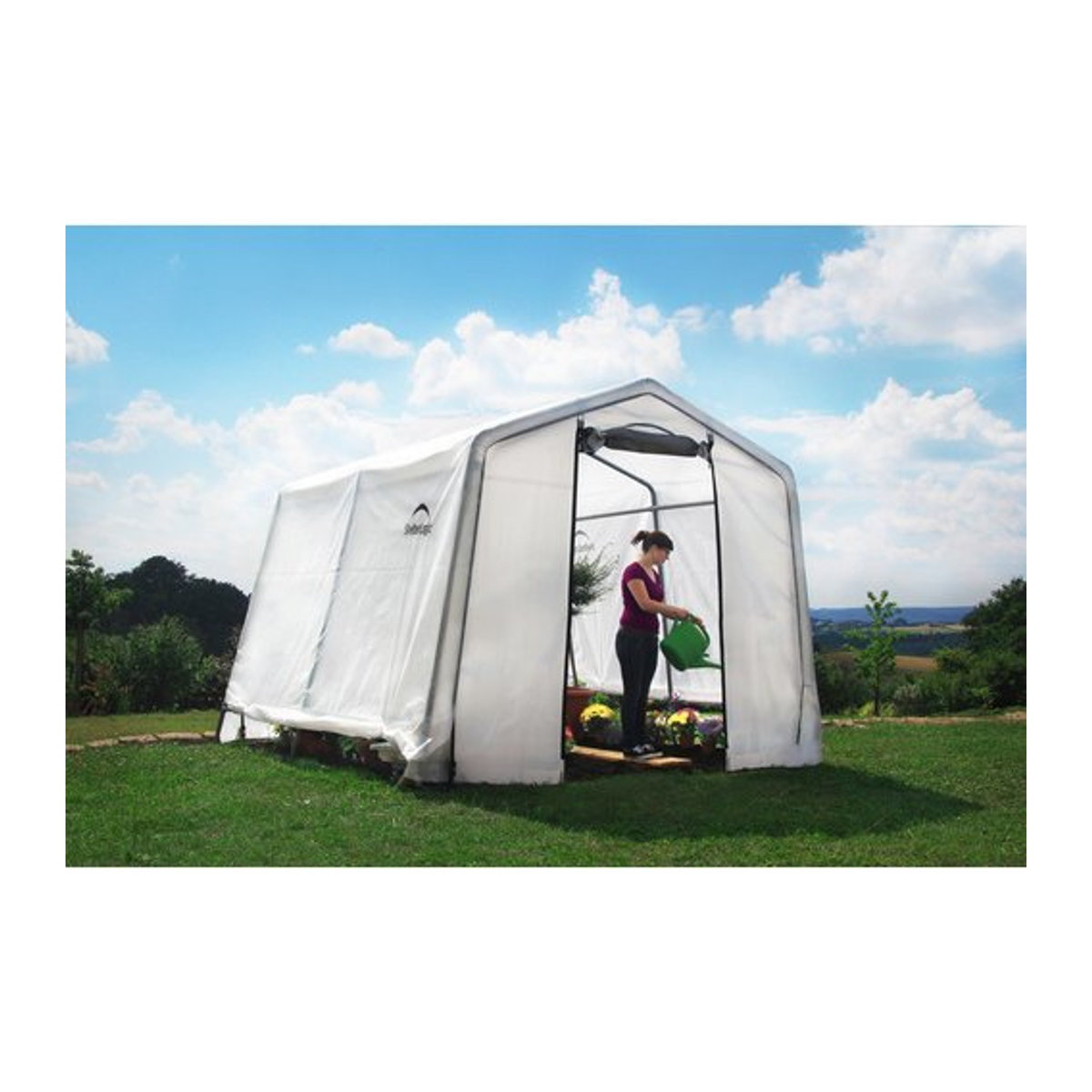 Shelter Logic Foliengewächshaus aus Stahl und Kunststoff, B/T: 300 x 300 cm, Grau oder Weiß - Bild 2