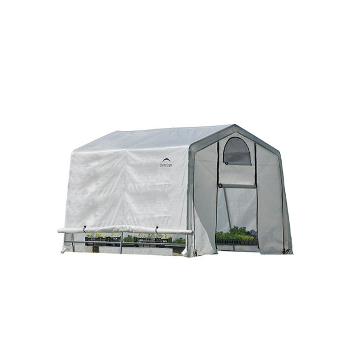 Shelter Logic Foliengewächshaus aus Stahl und Kunststoff, B/T: 300 x 300 cm, Grau oder Weiß - Bild 3