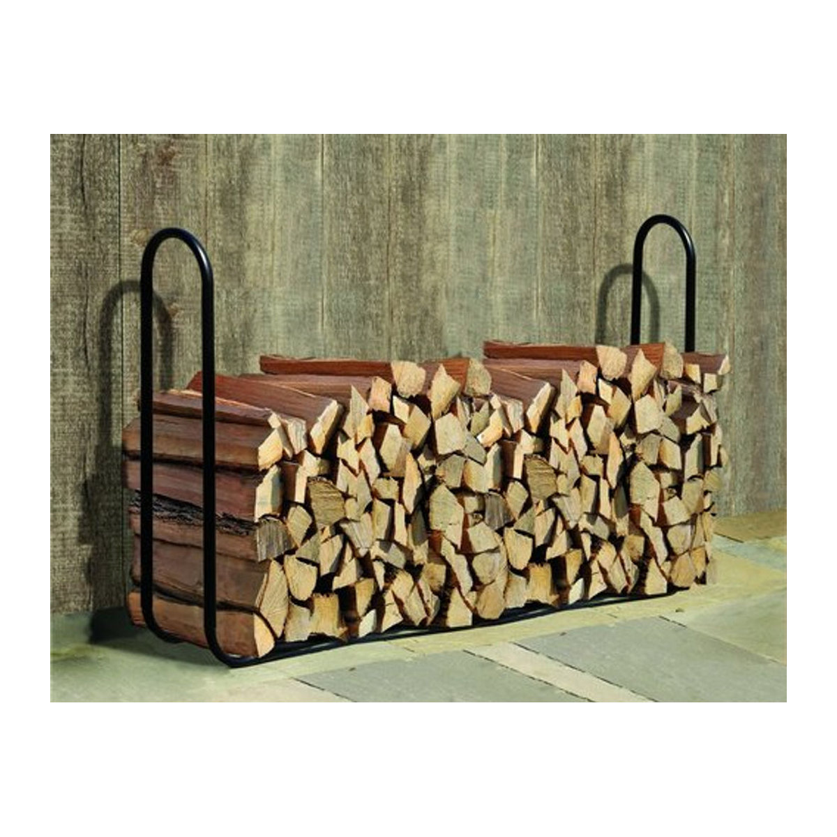 Shelter Logic Metall Kaminholzregal Industrial Schwarz B: 244 cm, T: 25 cm, H: 99 cm - Bild 3
