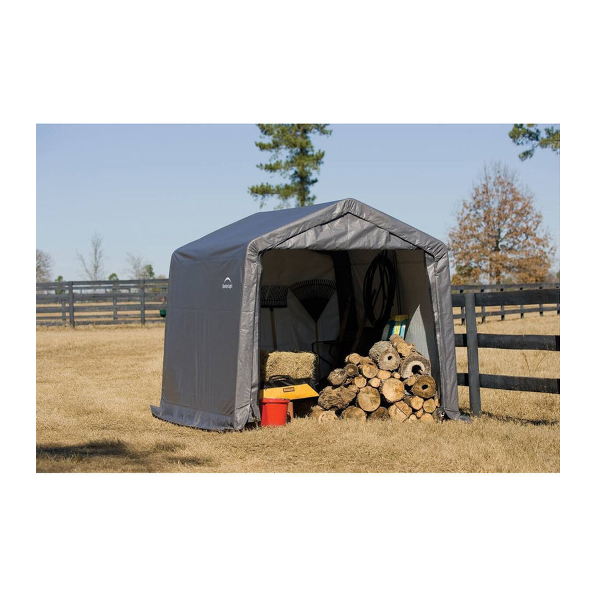 ShelterLogic Gartenhaus Shed-in-a-Box aus Kunststoff und Stahl, Grau, B/H/T: 300 x 240 x 300 cm - Bild 11