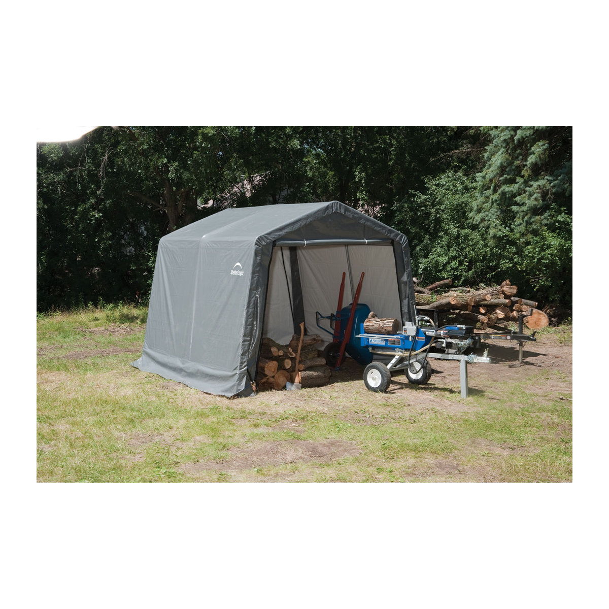ShelterLogic Gartenhaus Shed-in-a-Box aus Kunststoff und Stahl, Grau, B/H/T: 300 x 240 x 300 cm - Bild 3