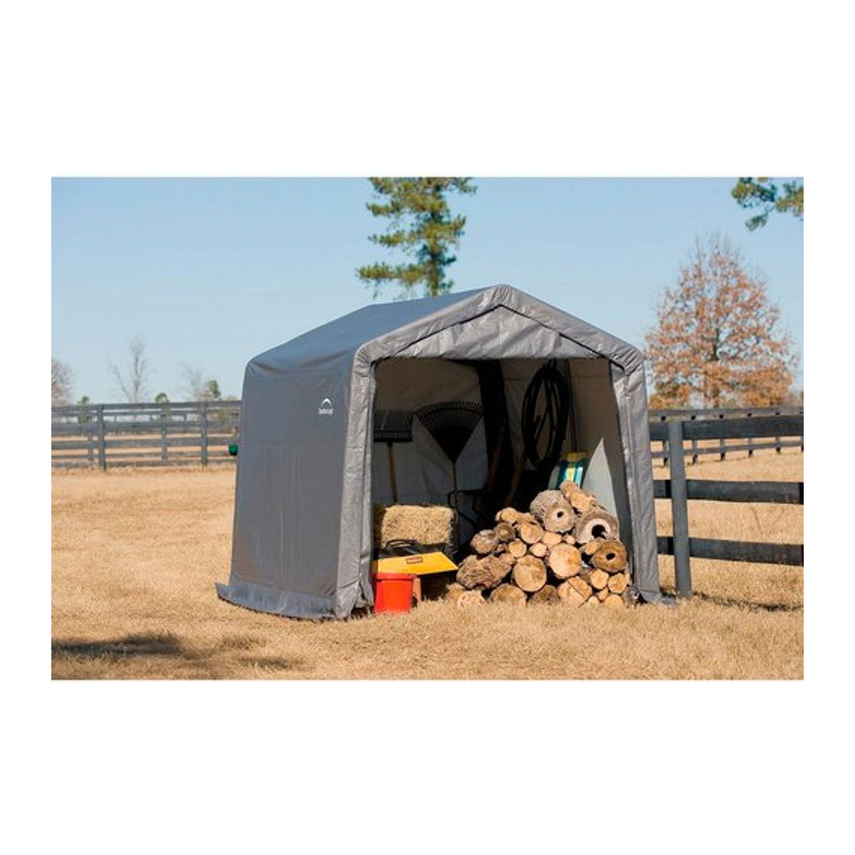 ShelterLogic Gartenhaus Shed-in-a-Box aus Kunststoff und Stahl, Grau, B/H/T: 300 x 240 x 300 cm - Bild 4