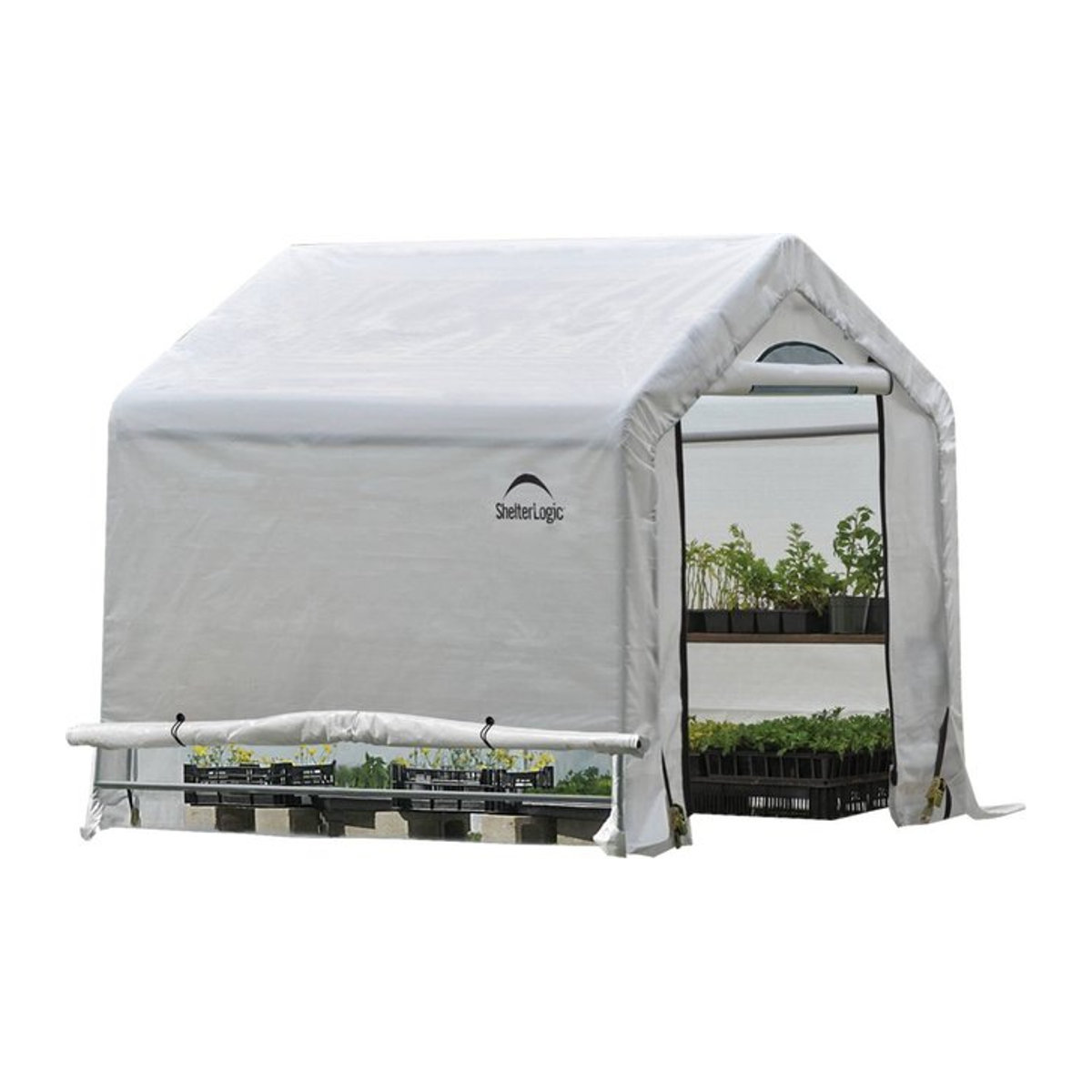 ShelterLogic Gewächshaus aus Kunststoff und Stahl in Weiß B/H/L: 180 x 180 x 180 cm - Bild 1