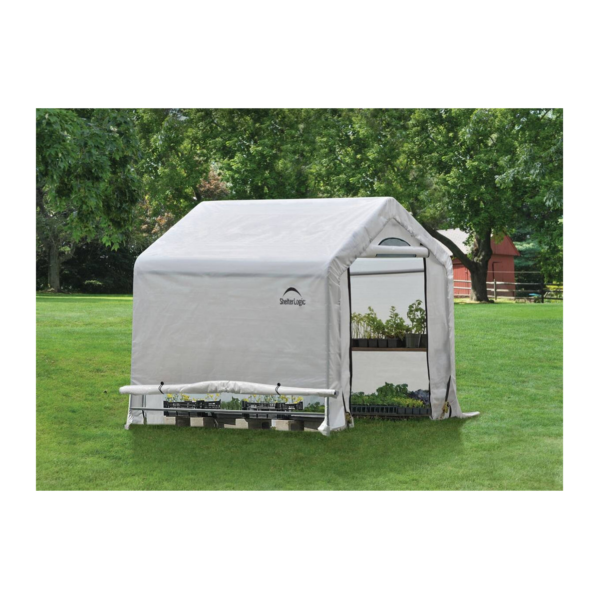 ShelterLogic Gewächshaus aus Kunststoff und Stahl in Weiß B/H/L: 180 x 180 x 180 cm - Bild 2