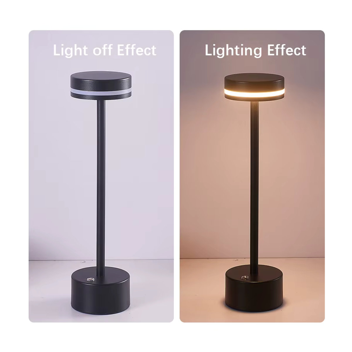 SHENZHITECH LED Nachtlicht und Schreibtischleuchte aus Aluminium in Schwarz mit einstellbarer Helligkeit - Bild 4