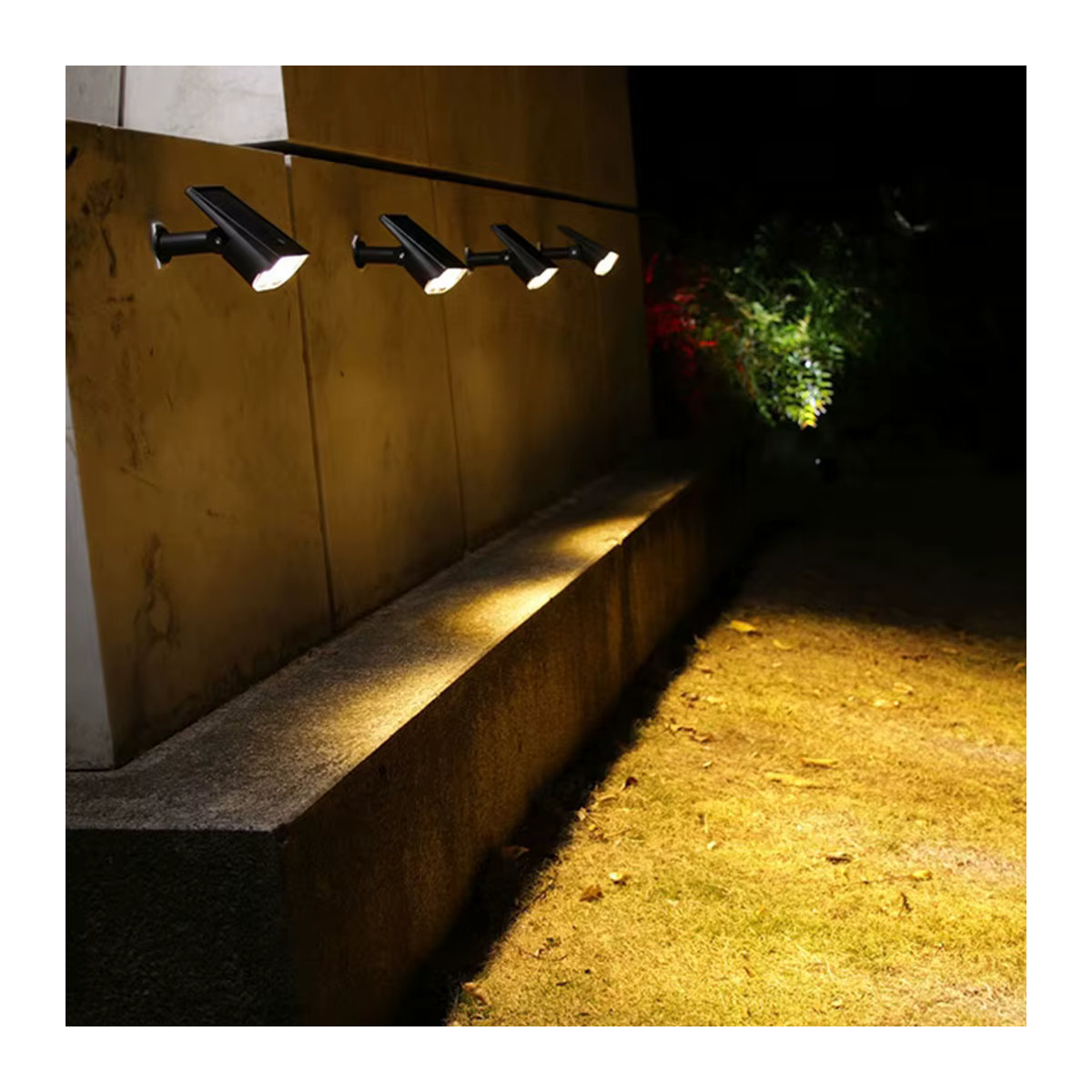 SHENZHITECH LED-Solar-Außenstrahler Schwarz mit 150 Grad Verstellbarkeit als moderne Wasserfeste Wandleuchte für Garten und Terrasse - Bild 6