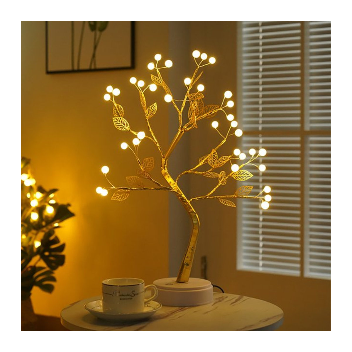 SHENZHITECH LED Tisch-Bonsai-Lampe als dekorative Lichterkette in Bunt, batteriebetrieben - Bild 1