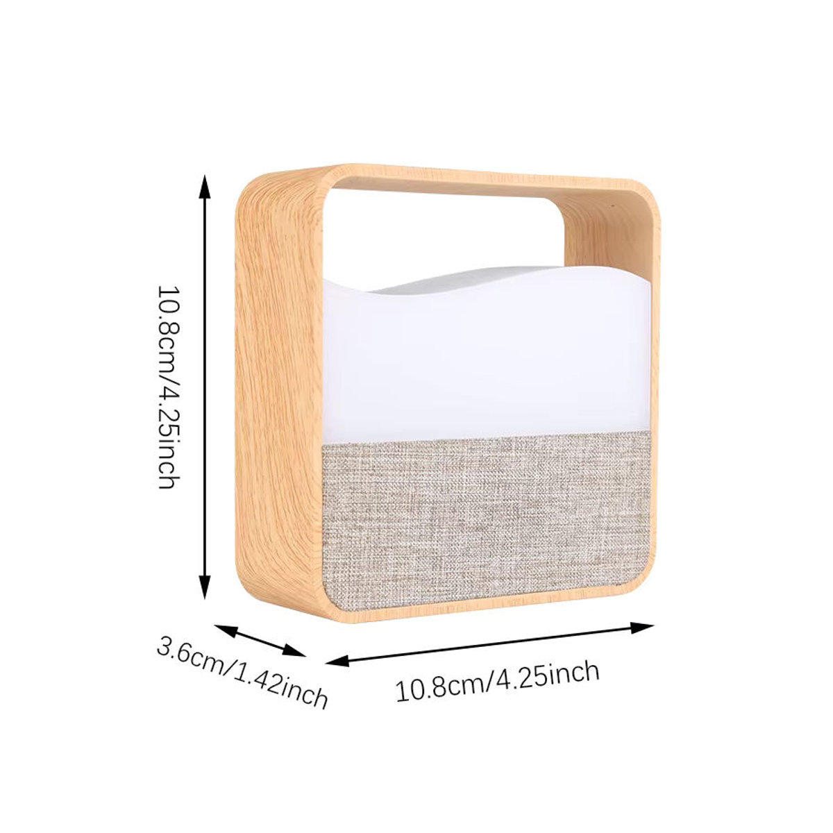 SHENZHITECH LED Tischlampe aus Holz mit digitaler Uhr und Alarmfunktion in Natur, dimmbar und USB-wiederaufladbar - Bild 2