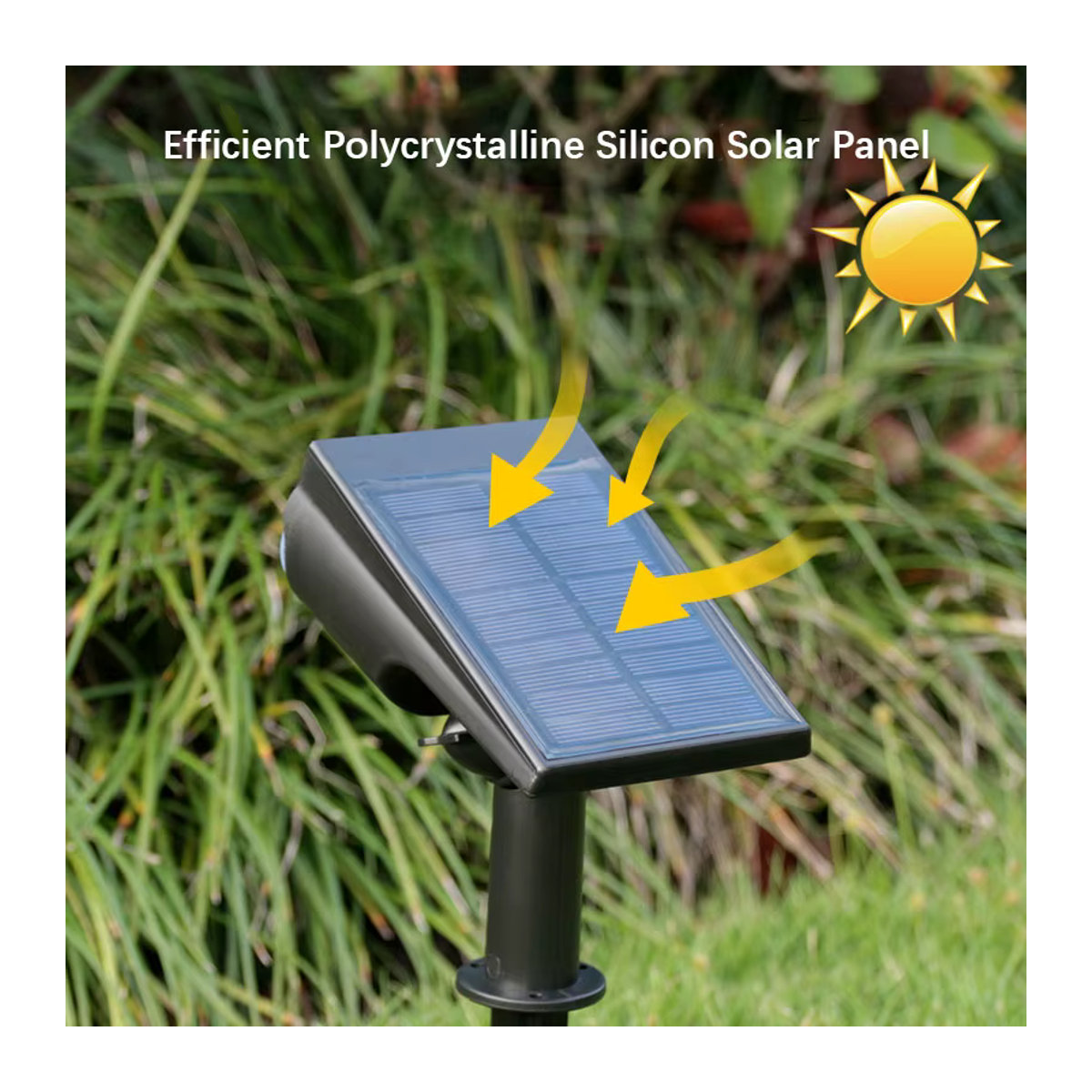 SHENZHITECH Solar Außenstrahler mit Farbwechsel, Wasserdicht, Schwarz/Bunt - Bild 3