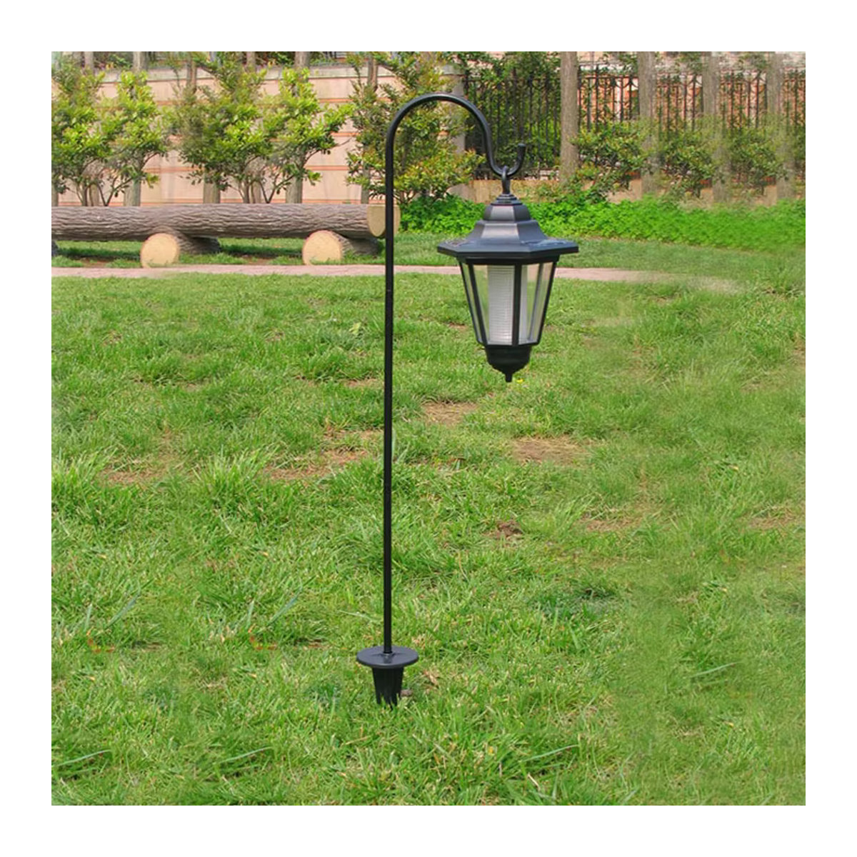 SHENZHITECH Solar-LED-Wegeleuchte Klassisch in Schwarz für Garten und Terrasse - Bild 2