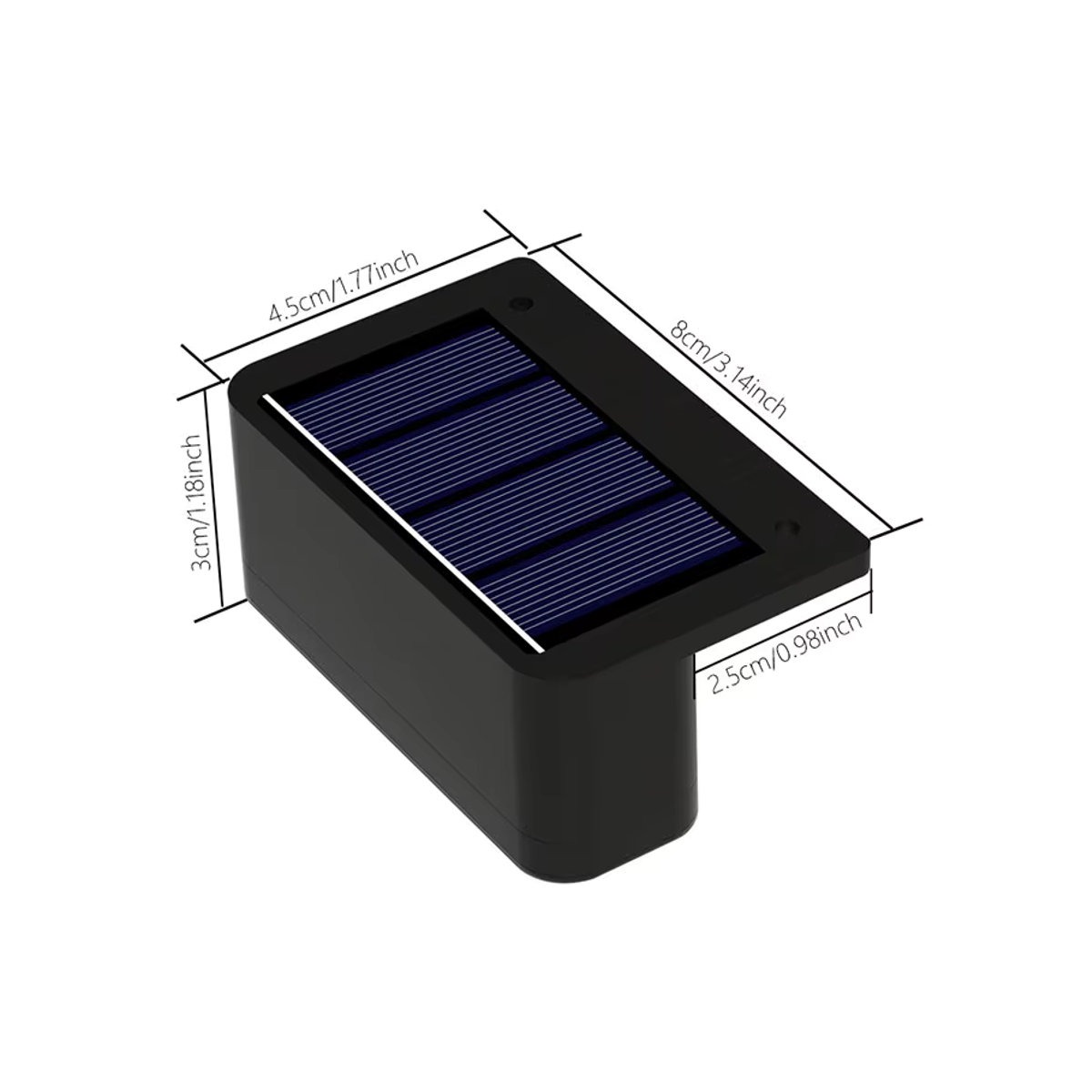 SHENZHITECH Solarbetriebene intelligente Wandleuchte in Schwarz mit automatischer Tag-Nacht-Steuerung für moderne Innenhöfe und Wege - Bild 2