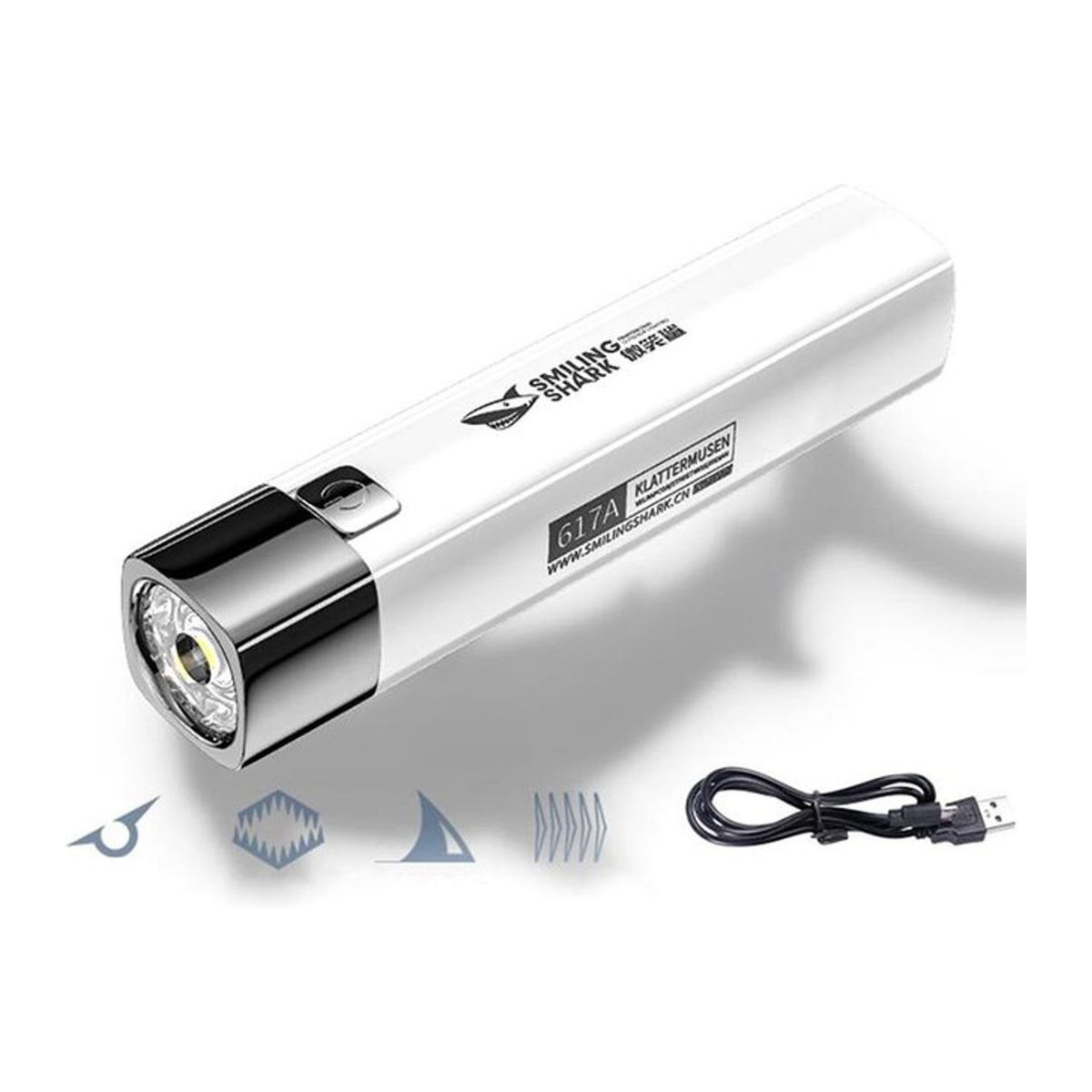 SHIJIN Light Tragbare LED-Mini-Taschenlampe in Weiß mit starkem Licht für den täglichen Gebrauch und Outdoor-Aktivitäten - Bild 1