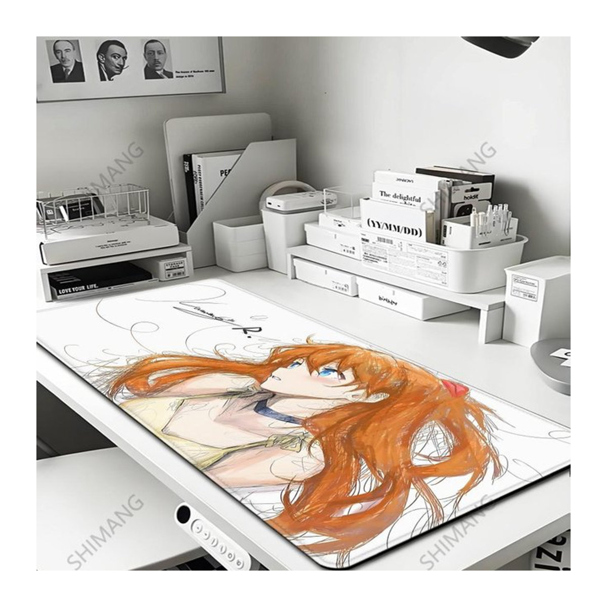 SHIMANG Kawaii Mauspad Asuka Design, wasserdicht und rutschfest, mehrfarbig, 30 x 30 cm - Bild 1