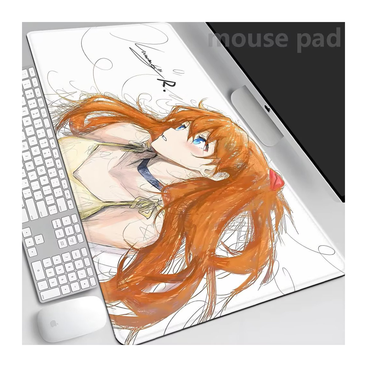 SHIMANG Kawaii Mauspad Asuka Design, wasserdicht und rutschfest, mehrfarbig, 30 x 30 cm - Bild 2