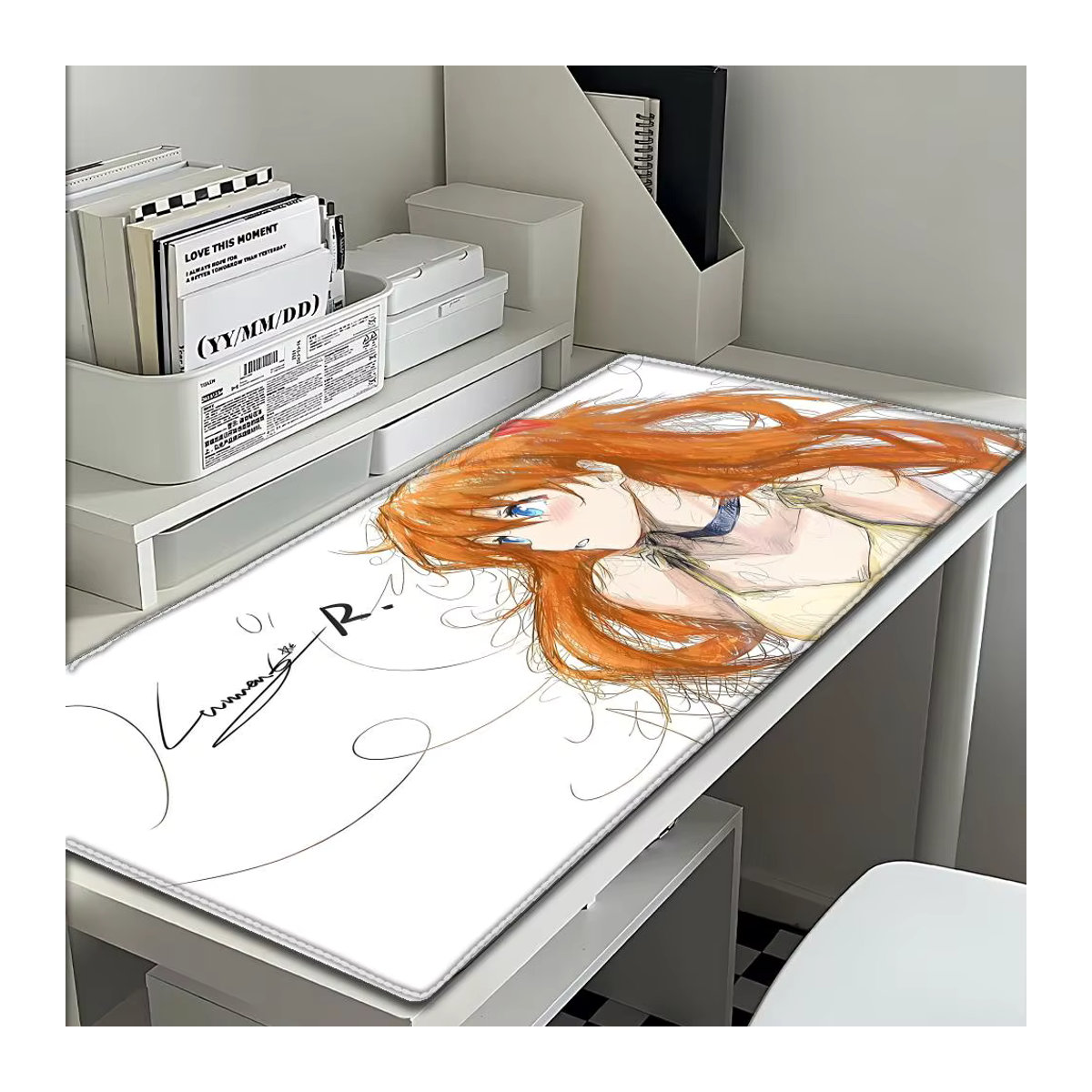 SHIMANG Kawaii Mauspad Asuka Design, wasserdicht und rutschfest, mehrfarbig, 30 x 30 cm - Bild 3