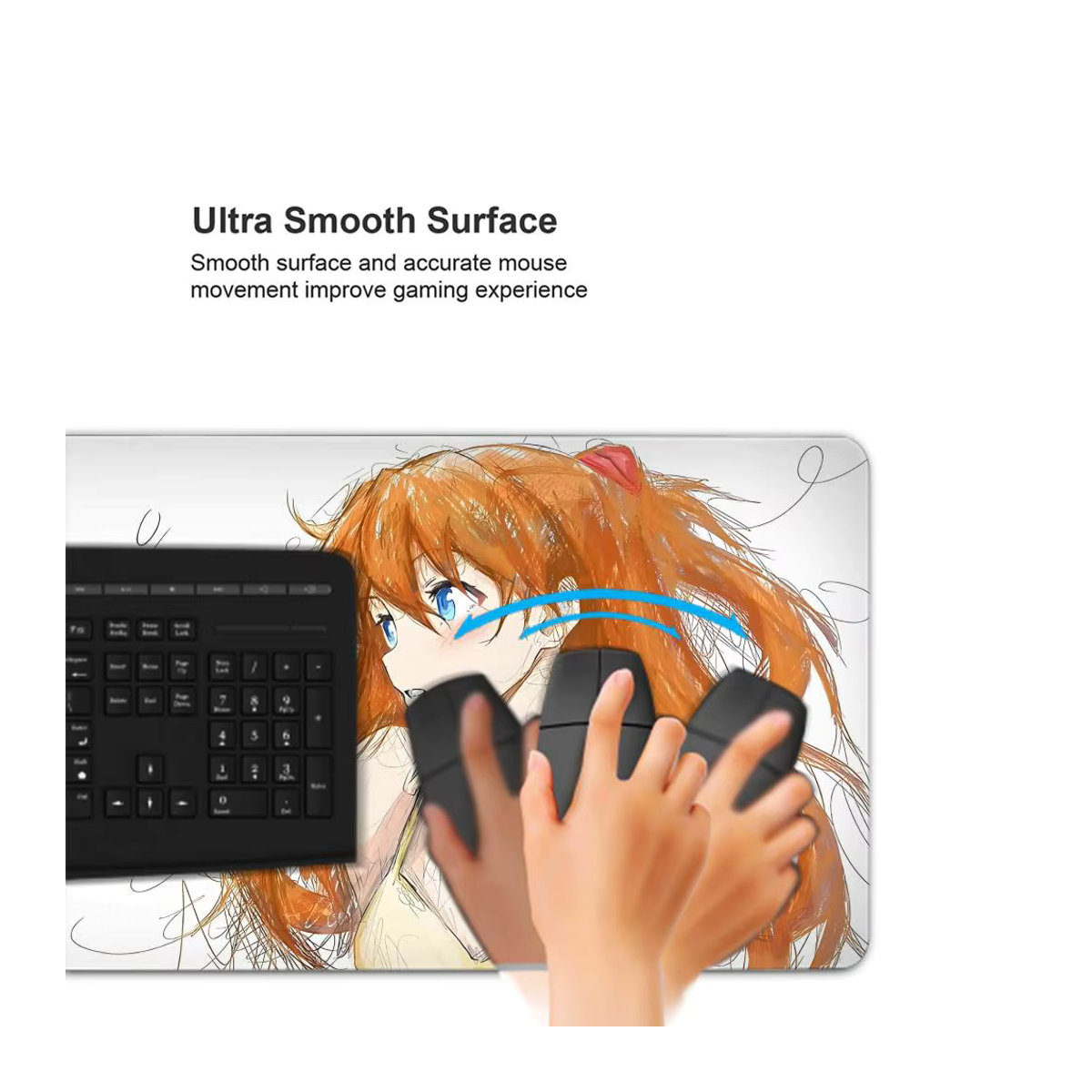 SHIMANG Kawaii Mauspad Asuka Design, wasserdicht und rutschfest, mehrfarbig, 30 x 30 cm - Bild 5