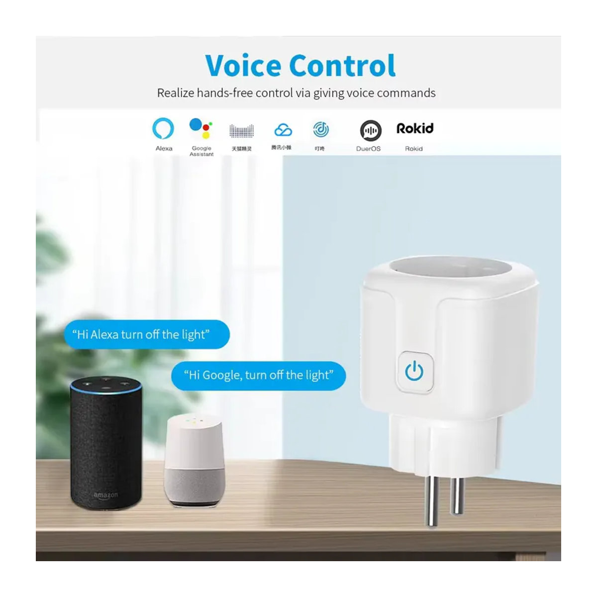 Shine-Tale Smart Steckdose mit Stromüberwachung und Zeitschaltuhr in Weiß, kompatibel mit WLAN oder Zigbee 3.0, Tuya, Alexa und Google Home - Bild 3