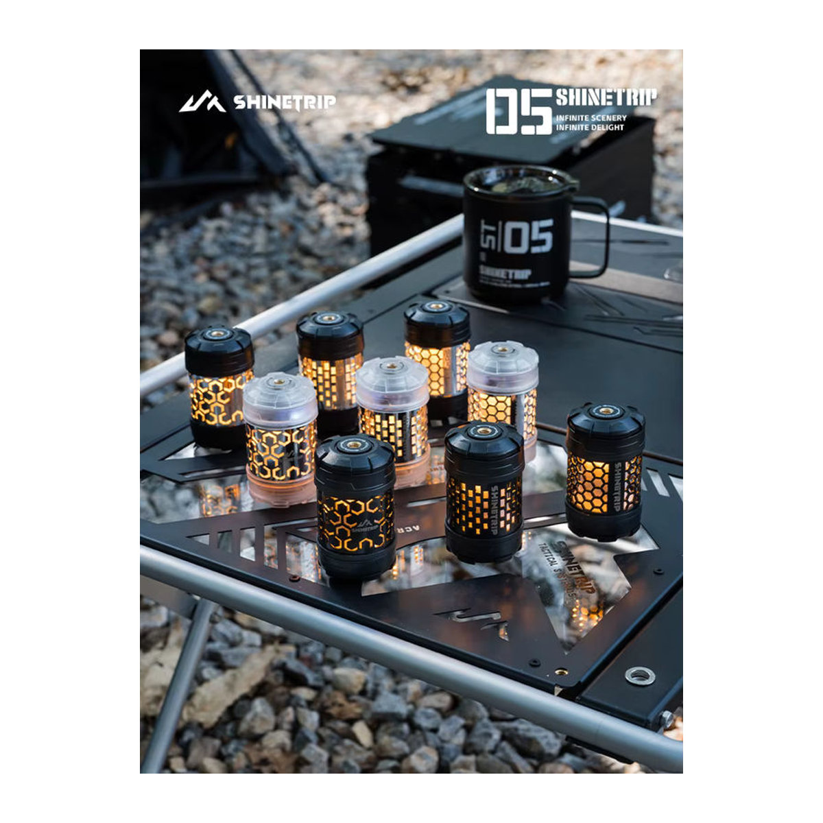 ShineTrip Outdoor Camping LED Lampe mit 19 Lichtmodi, Metallschale und 360 Grad Rotation, Warmweiß/Kaltweiß einstellbar - Bild 7