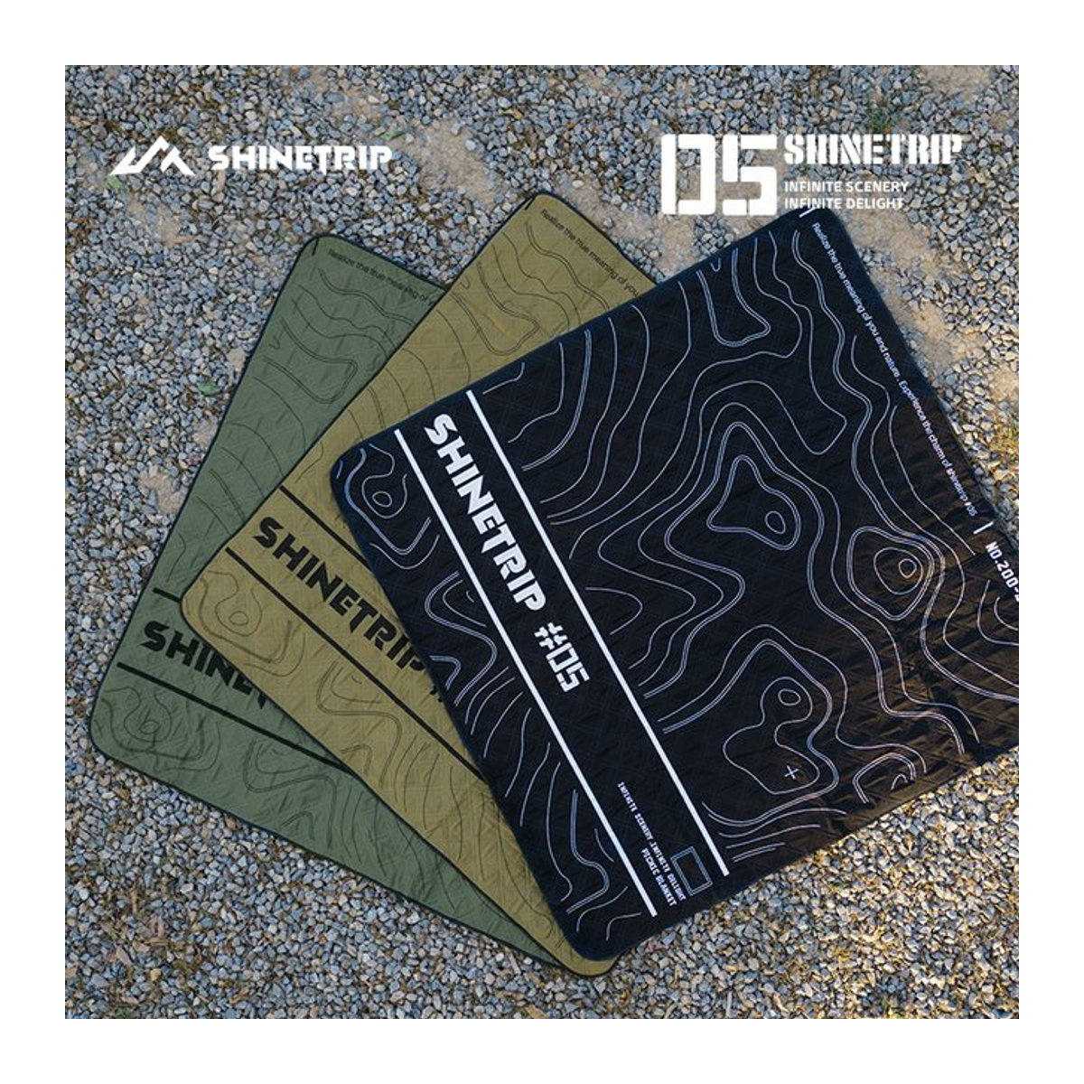ShineTrip Outdoor-Picknickmatte aus Ultraschall-Aluminium für alle vier Jahreszeiten inklusive Aufbewahrungstasche - Bild 1