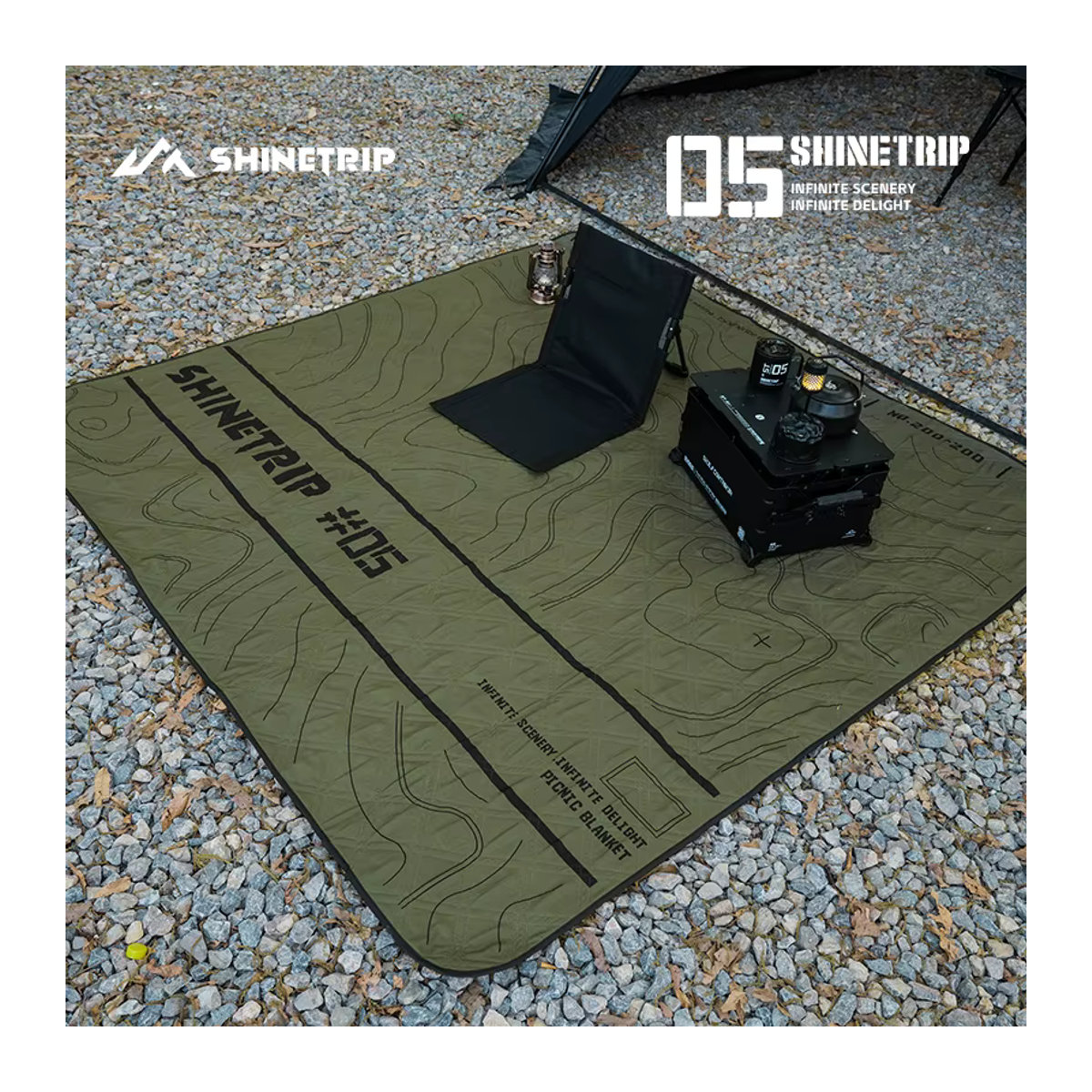 ShineTrip Outdoor-Picknickmatte aus Ultraschall-Aluminium für alle vier Jahreszeiten inklusive Aufbewahrungstasche - Bild 4