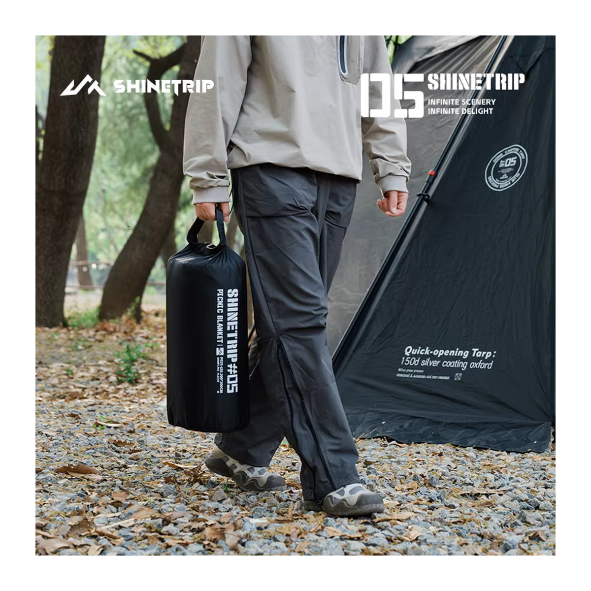 ShineTrip Outdoor-Picknickmatte aus Ultraschall-Aluminium für alle vier Jahreszeiten inklusive Aufbewahrungstasche - Bild 6