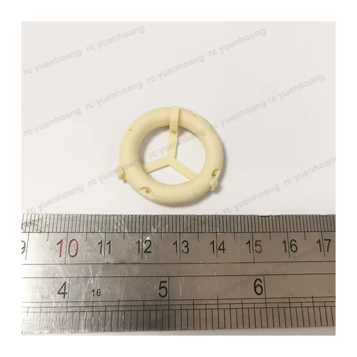 SHUAICHI 4er Set Nautische Rettungsringe aus Kunstharz in Weiß mit Halterung für Modellboote Durchmesser: 30 mm - Bild 2
