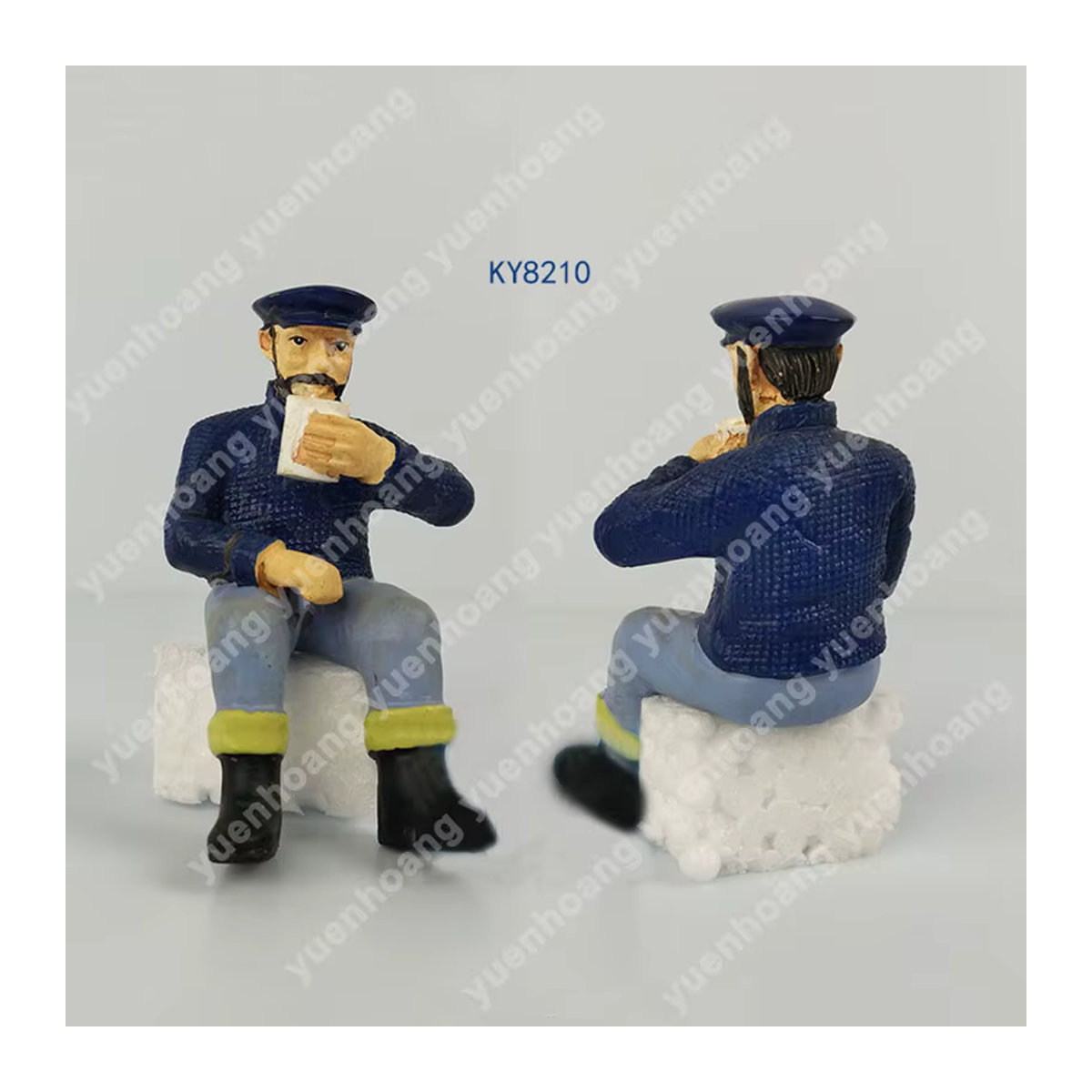 SHUAICHI Kapitän Sailor Figur aus Kunstharz im Maßstab 1:25 für RC Modellboote und Arbeitssschiffe, mehrfarbig - Bild 2