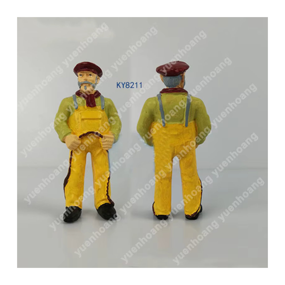 SHUAICHI Kapitän Sailor Figur aus Kunstharz im Maßstab 1:25 für RC Modellboote und Arbeitssschiffe, mehrfarbig - Bild 3