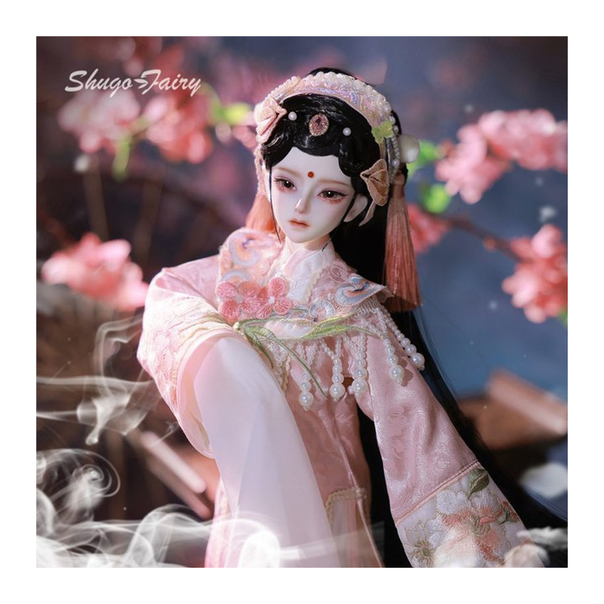 Shugafairy BJD Puppe 1/4 Lunai B Chinesische Kunqu Dan Rolle Rosa Handgemachte Kunstharz Figur - Bild 1