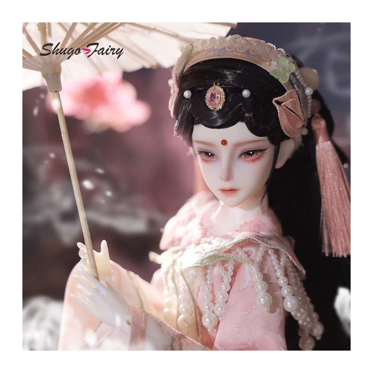 Shugafairy BJD Puppe 1/4 Lunai B Chinesische Kunqu Dan Rolle Rosa Handgemachte Kunstharz Figur - Bild 2