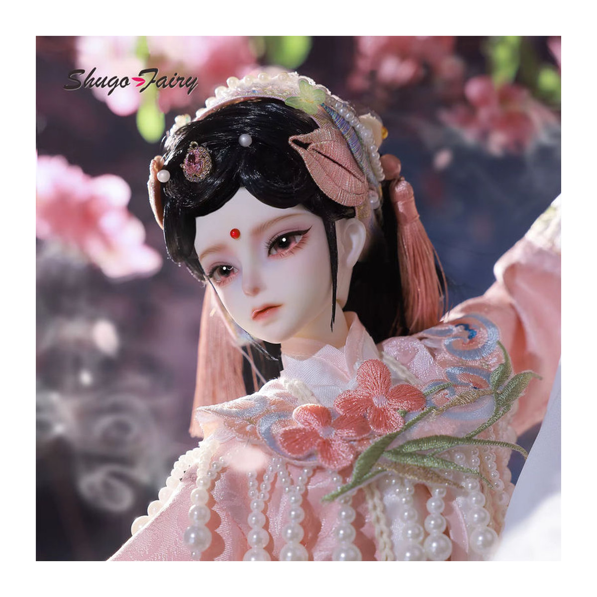 Shugafairy BJD Puppe 1/4 Lunai B Chinesische Kunqu Dan Rolle Rosa Handgemachte Kunstharz Figur - Bild 3