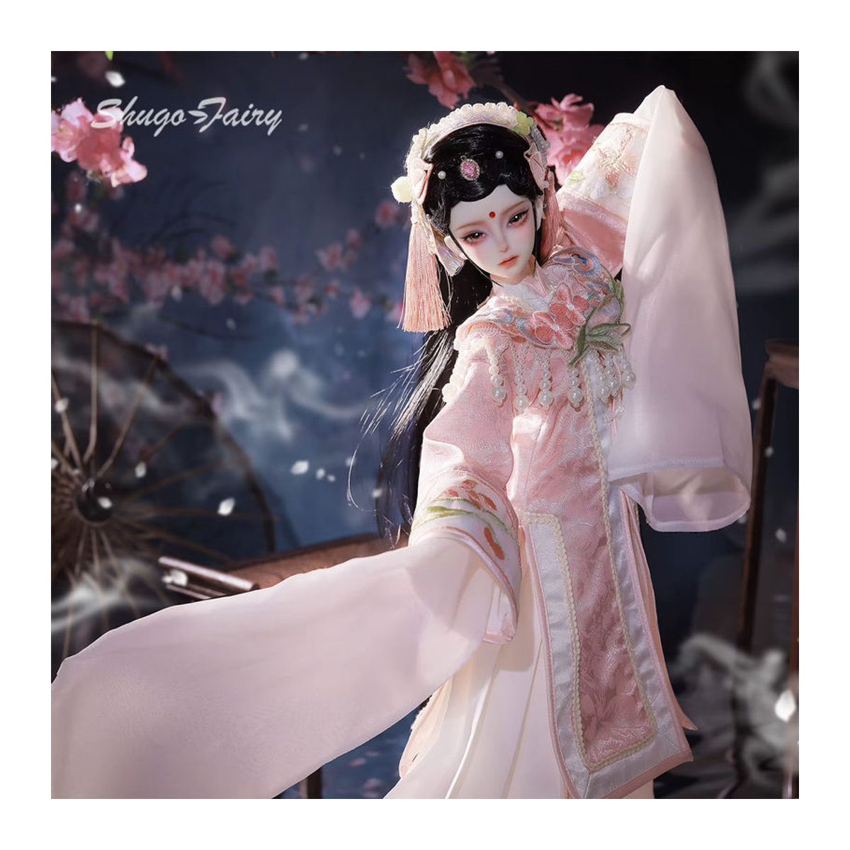Shugafairy BJD Puppe 1/4 Lunai B Chinesische Kunqu Dan Rolle Rosa Handgemachte Kunstharz Figur - Bild 4