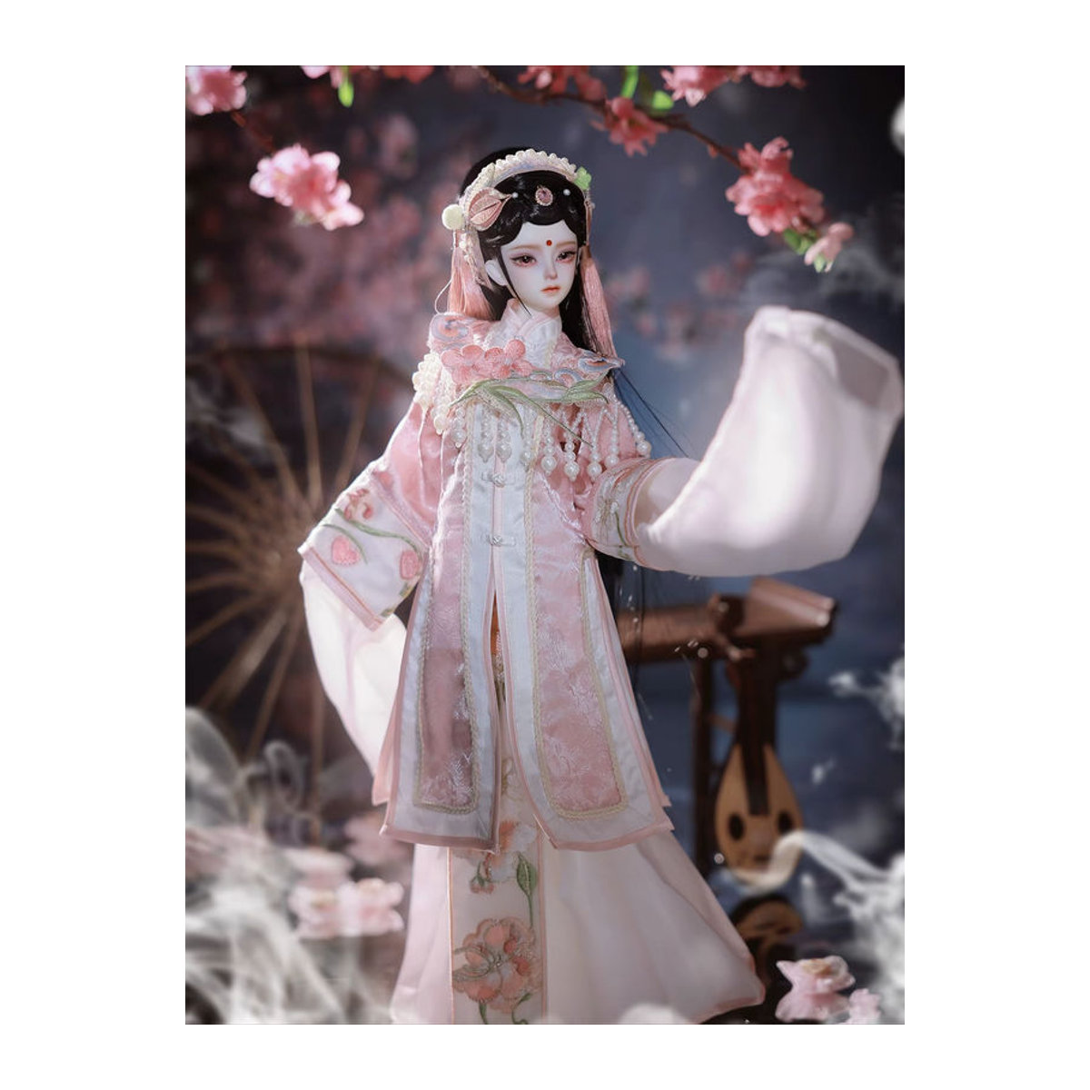 Shugafairy BJD Puppe 1/4 Lunai B Chinesische Kunqu Dan Rolle Rosa Handgemachte Kunstharz Figur - Bild 7