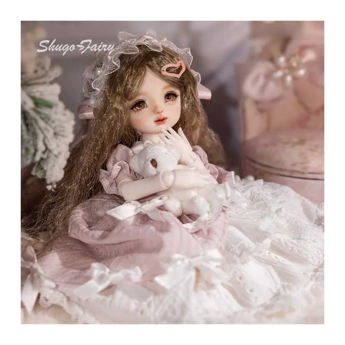 ShugaFairy Yenny F Ball Jointed Doll 1/6 Komplettset im Lolita-Stil aus Kunstharz in Rosa - Bild 1