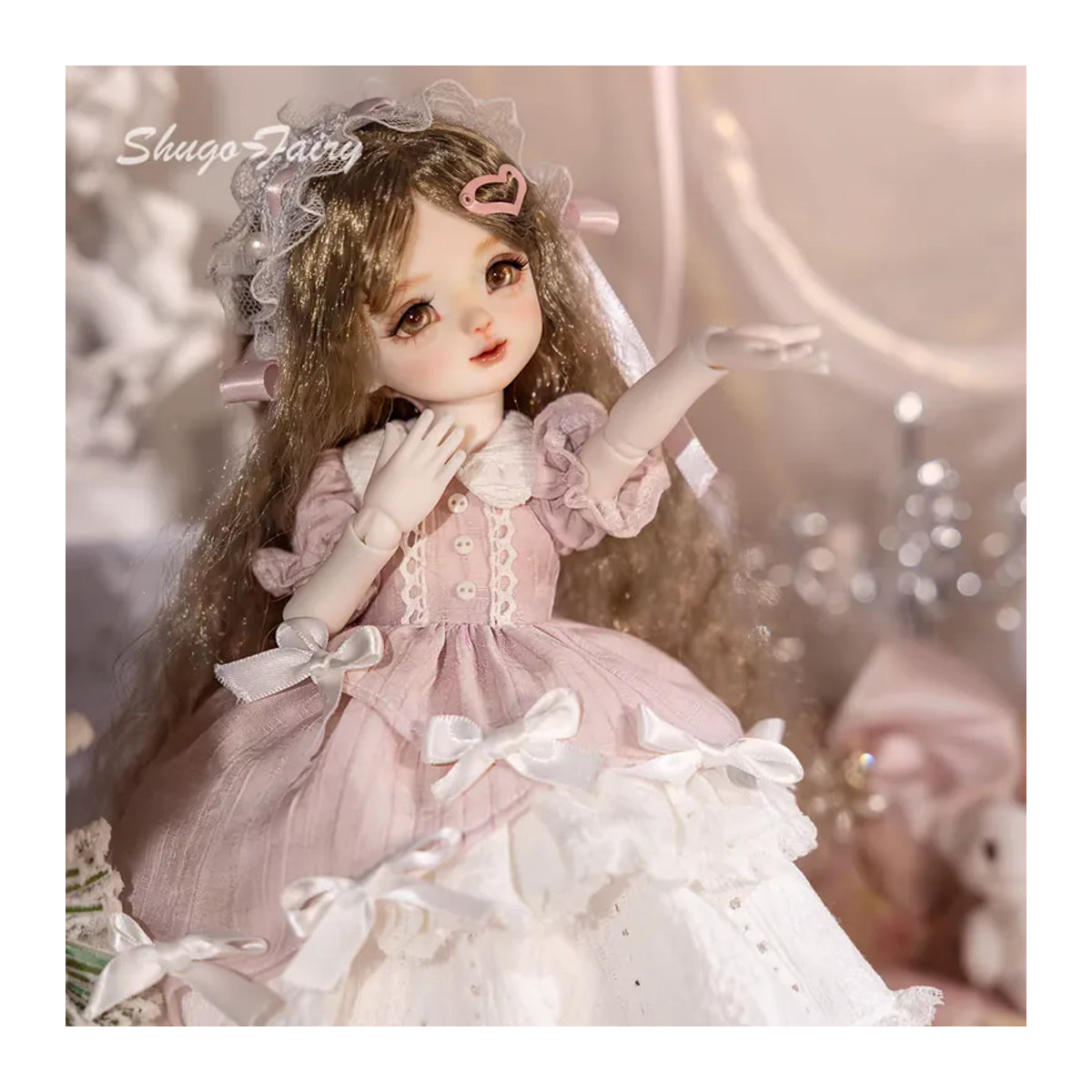 ShugaFairy Yenny F Ball Jointed Doll 1/6 Komplettset im Lolita-Stil aus Kunstharz in Rosa - Bild 4