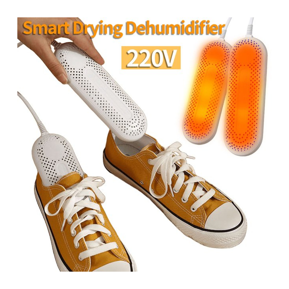 Shunmaii Elektrischer Schuhtrockner mit Deodorant-Funktion und Luftentfeuchter in Weiß - Bild 1