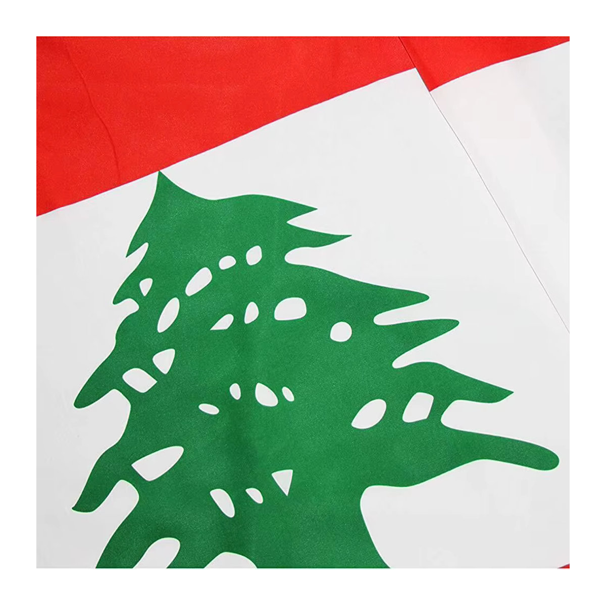Shunmaii Flagge Libanon aus Textil, rot, B x H: 90 x 150 cm - Bild 5