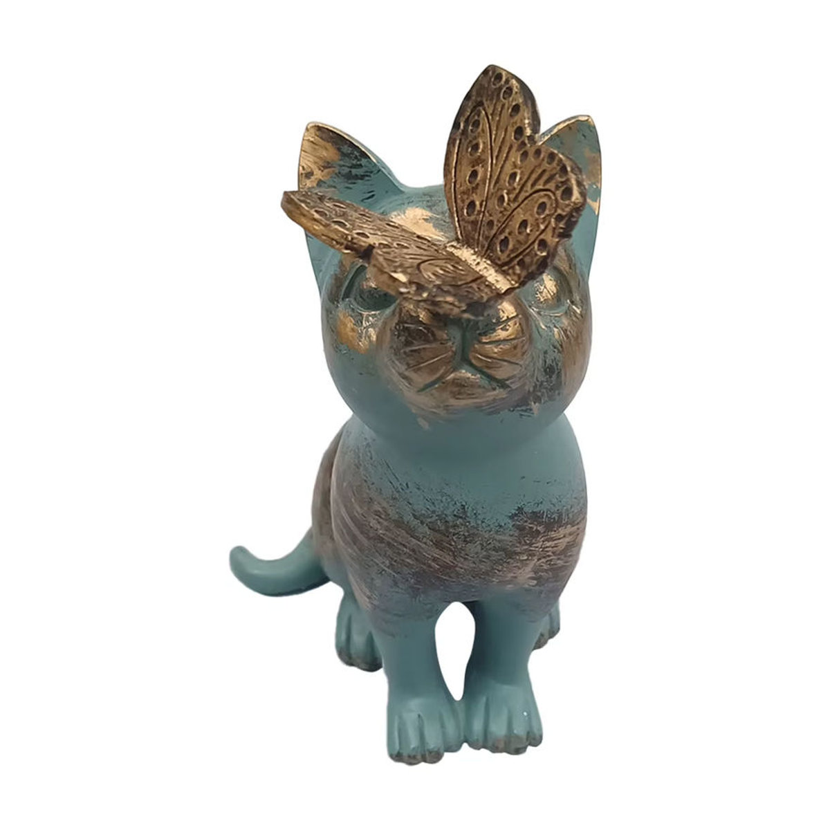 Shunmaii Kätzchen-Statue aus Kunstharz in Grau als dekorative Garten-Tierfigur für deinen Garten und Hof - Bild 6