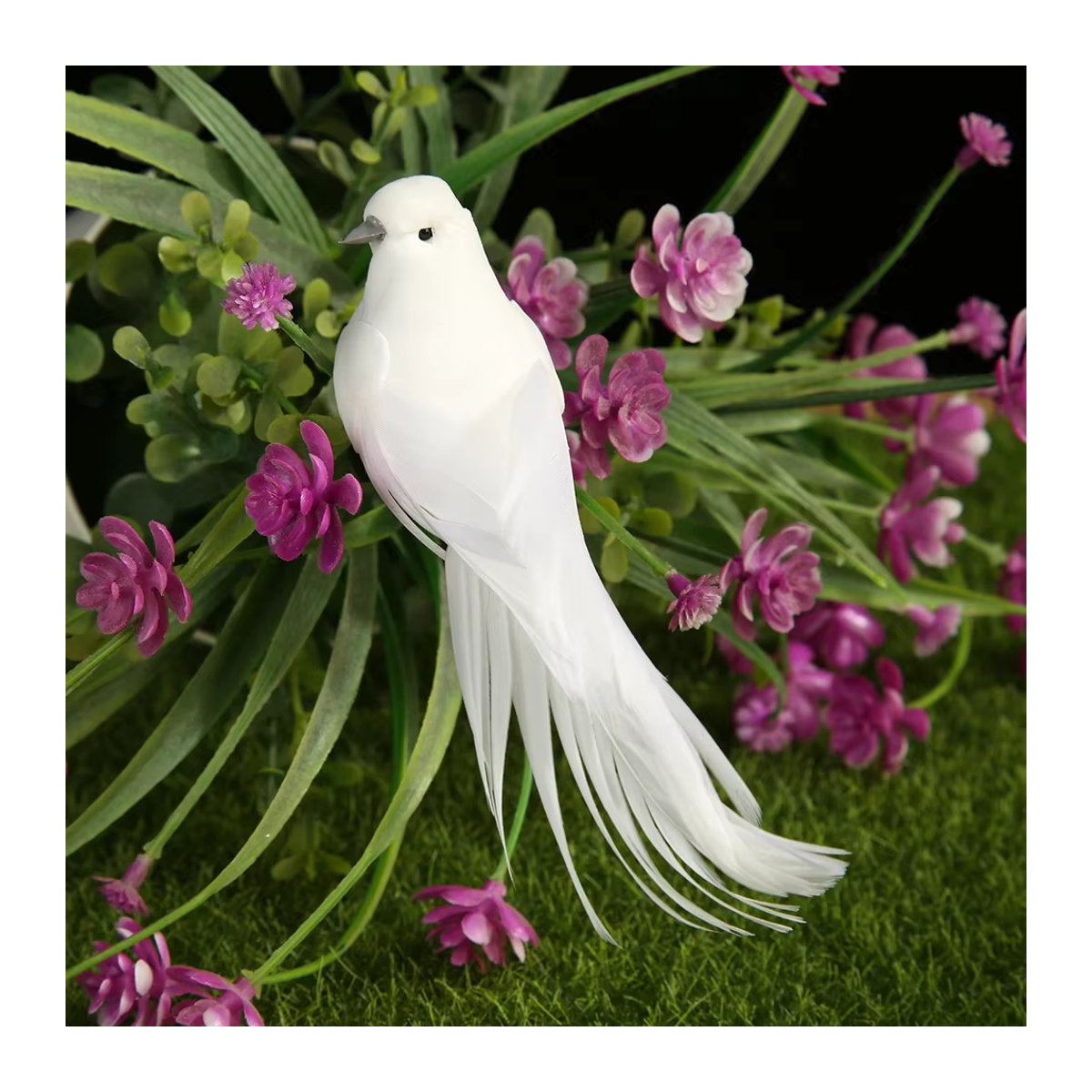 Shunmaii Künstliche Vögel aus Schaum und Kunststoff für DIY Dekorationen, 12er Set, Weiß und Mehrfarbig - Bild 2